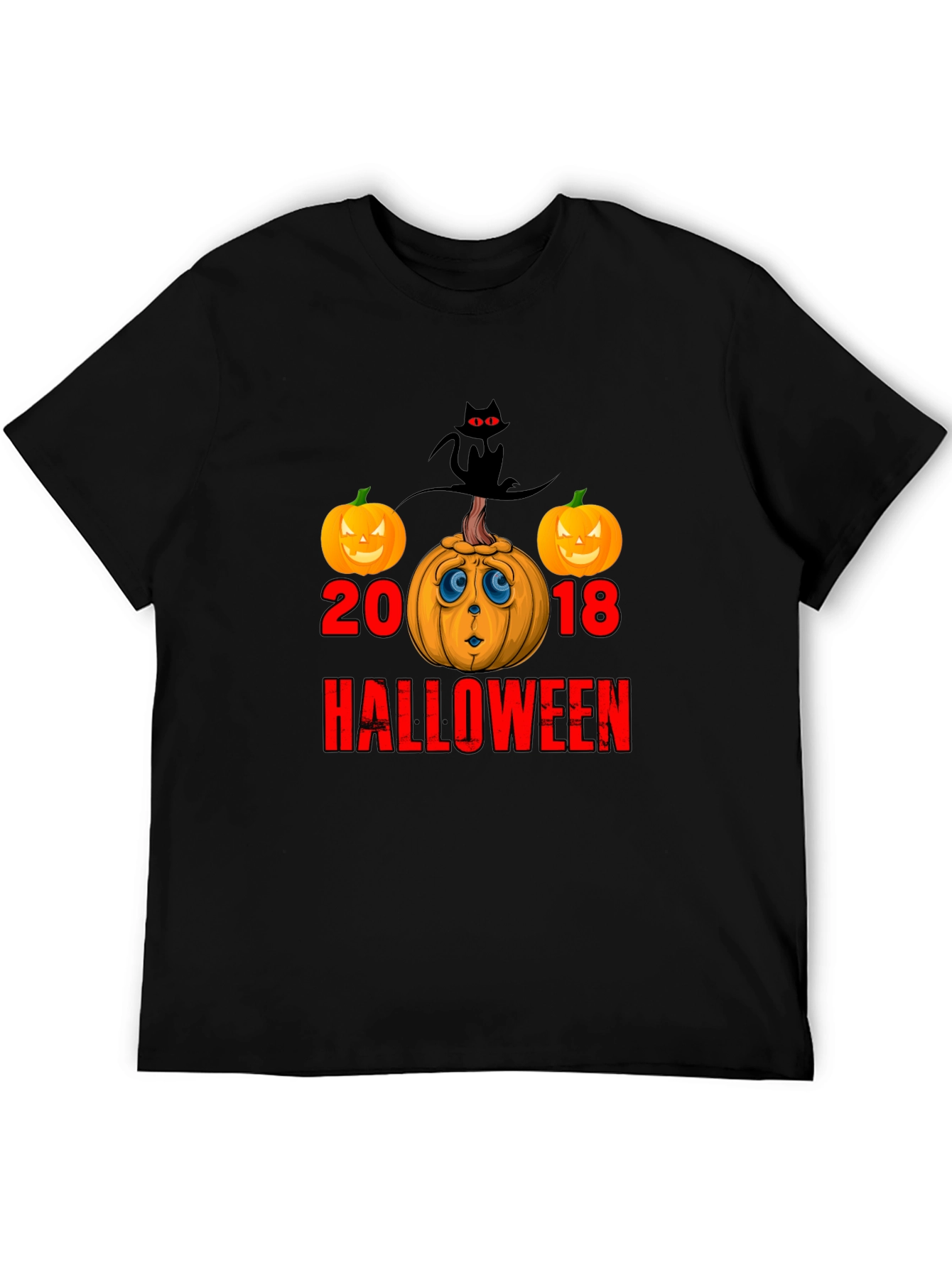 Halloween 2018 T-Shirt Pumpkin Cat