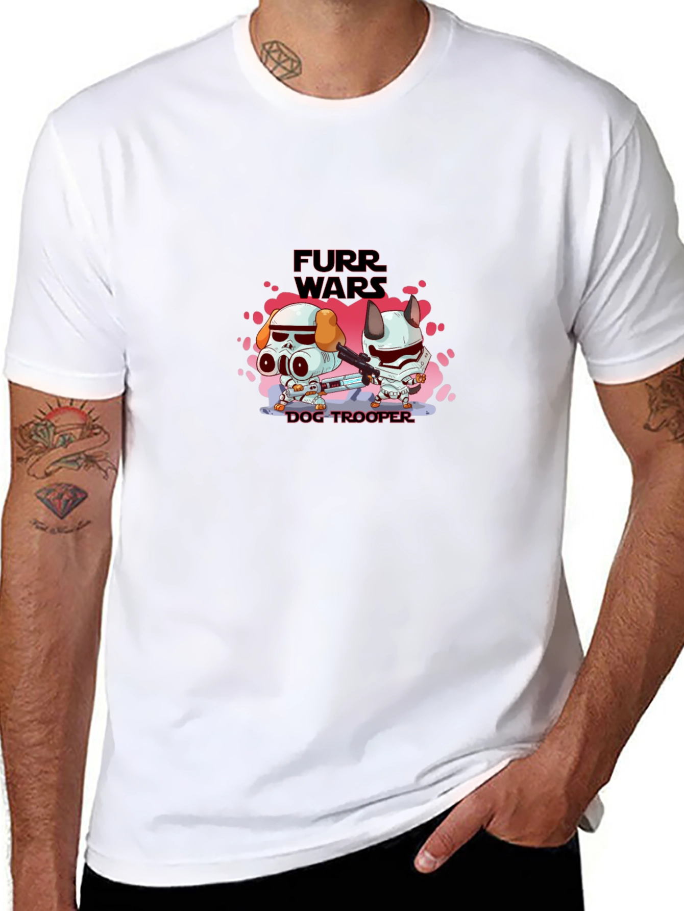 Furr Wars Dog Trooper Graphic T-Shirt
