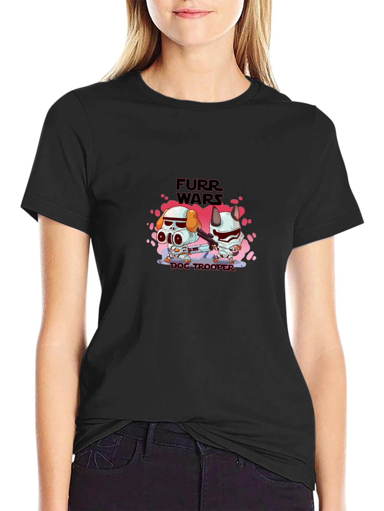 Furr Wars Dog Trooper Graphic T-Shirt