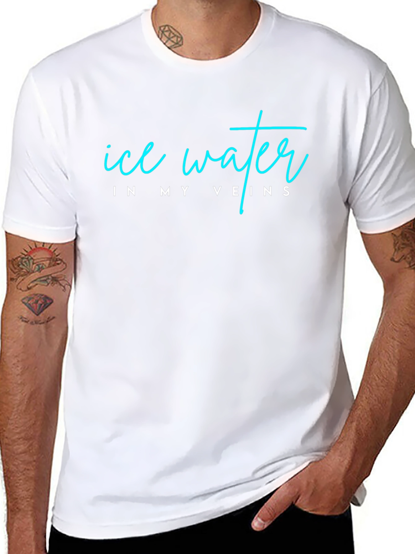 Ice Water In My Veins Black T-Shirt
