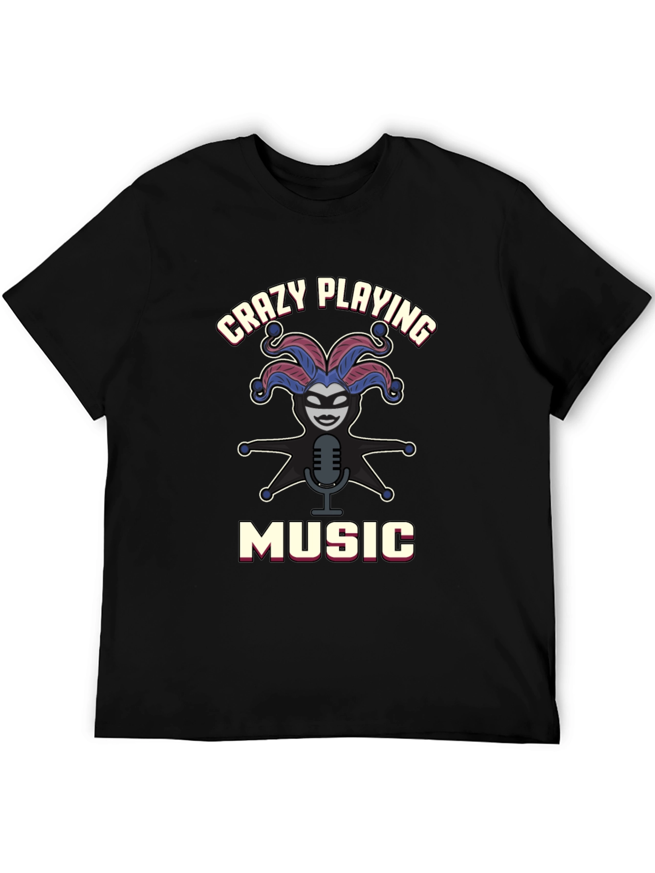 Crazy Playing Music Graphic Tee