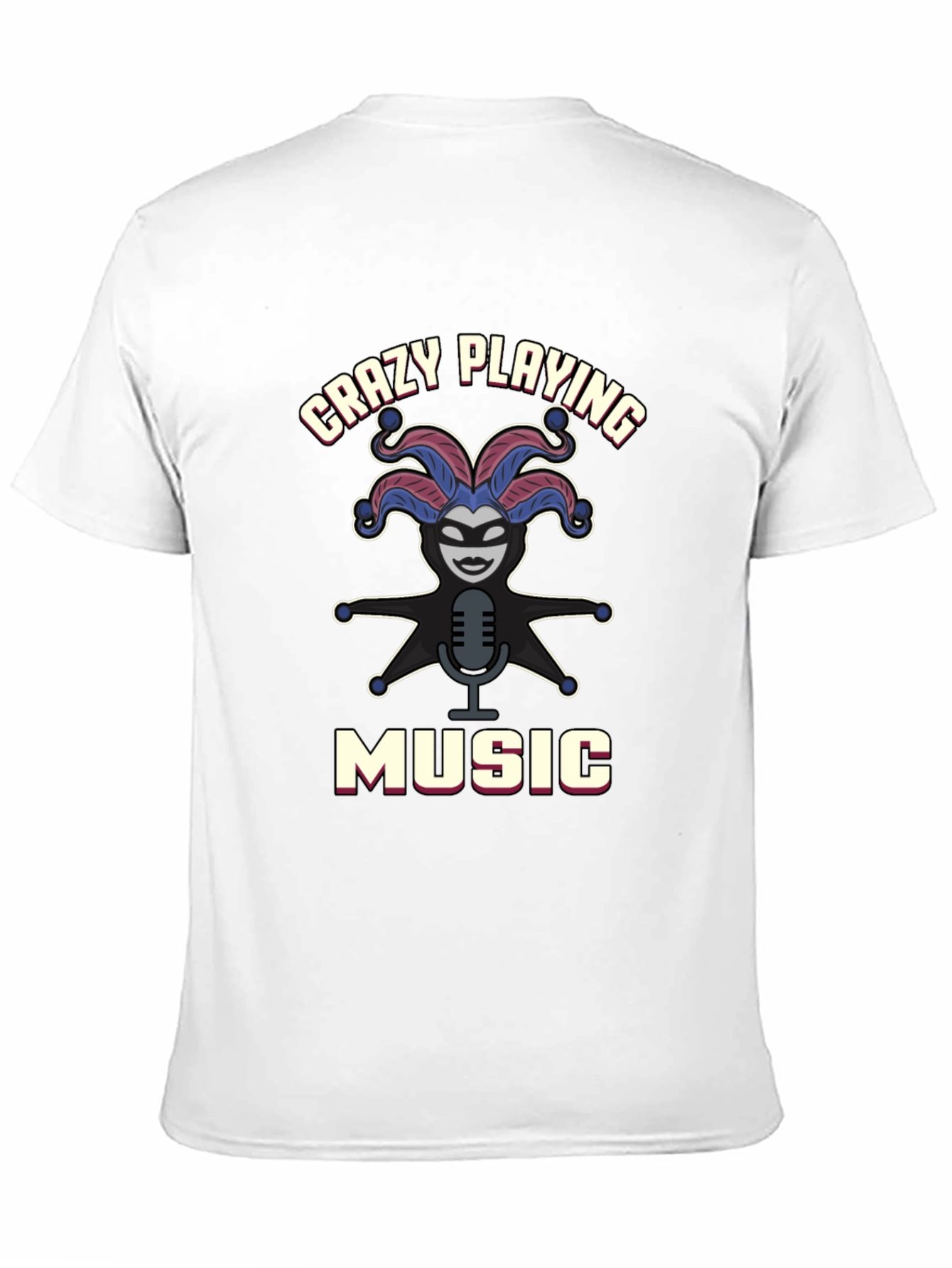 Crazy Playing Music Graphic Tee