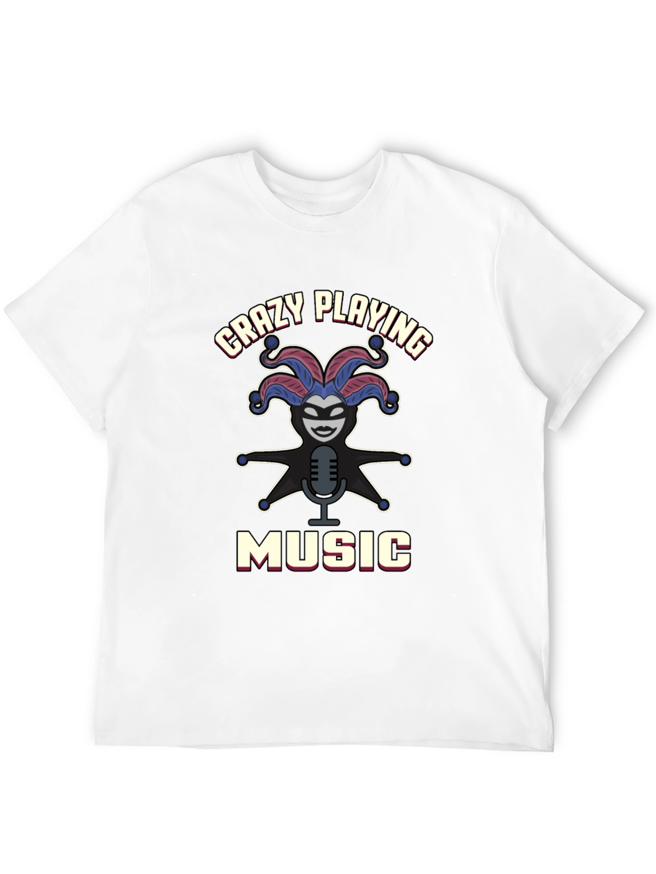 Crazy Playing Music Graphic Tee