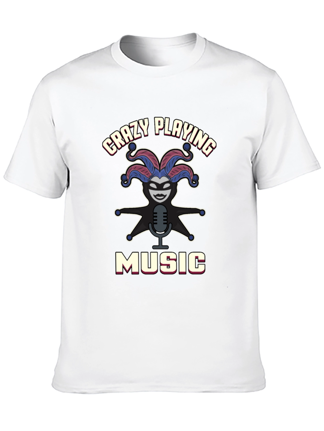 Crazy Playing Music Graphic Tee