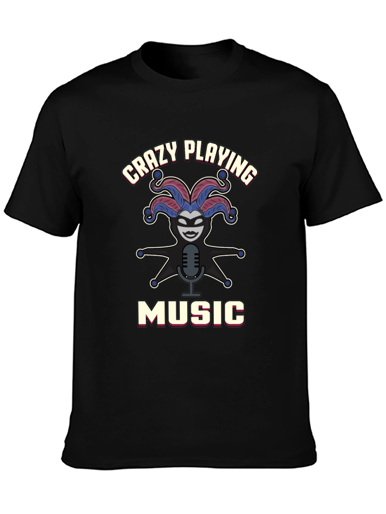 Crazy Playing Music Graphic Tee