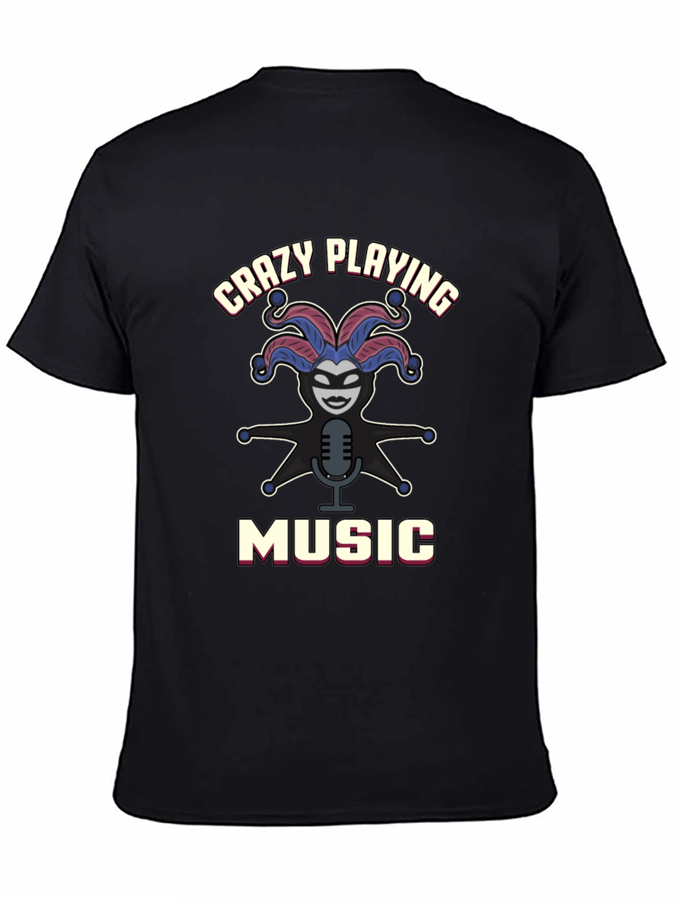 Crazy Playing Music Graphic Tee