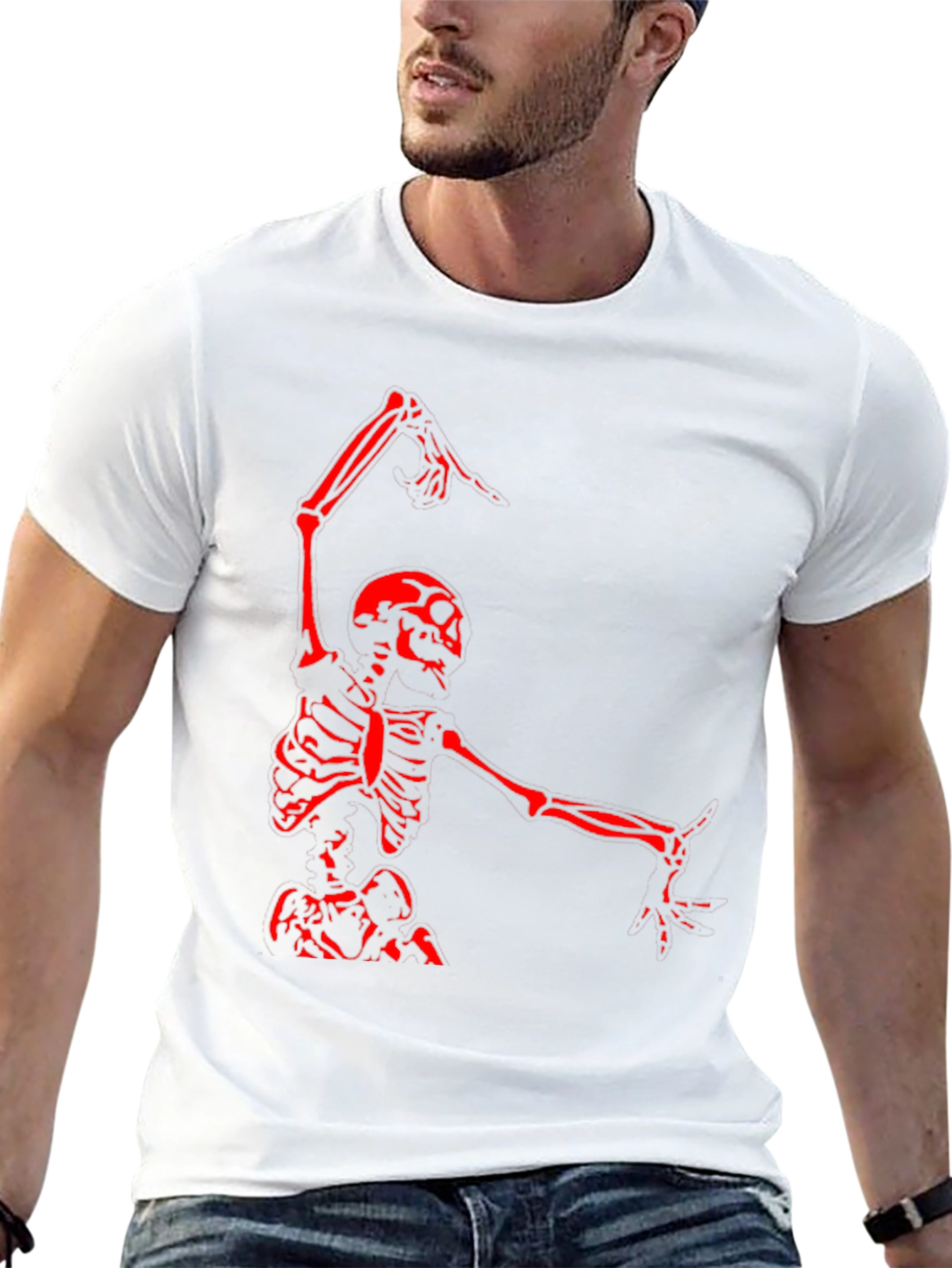 Skeleton Dance Graphic Tee - Black