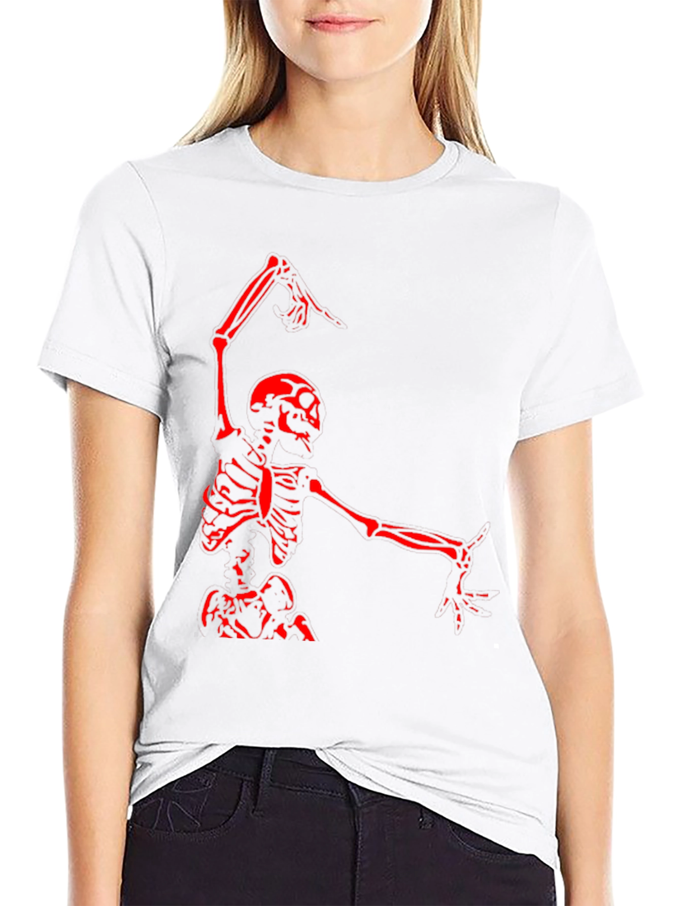 Skeleton Dance Graphic Tee - Black