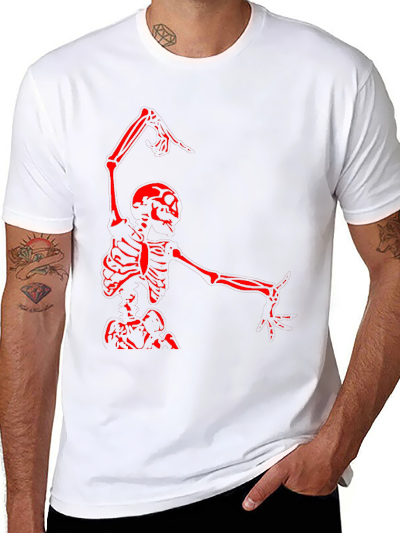 Skeleton Dance Graphic Tee - Black
