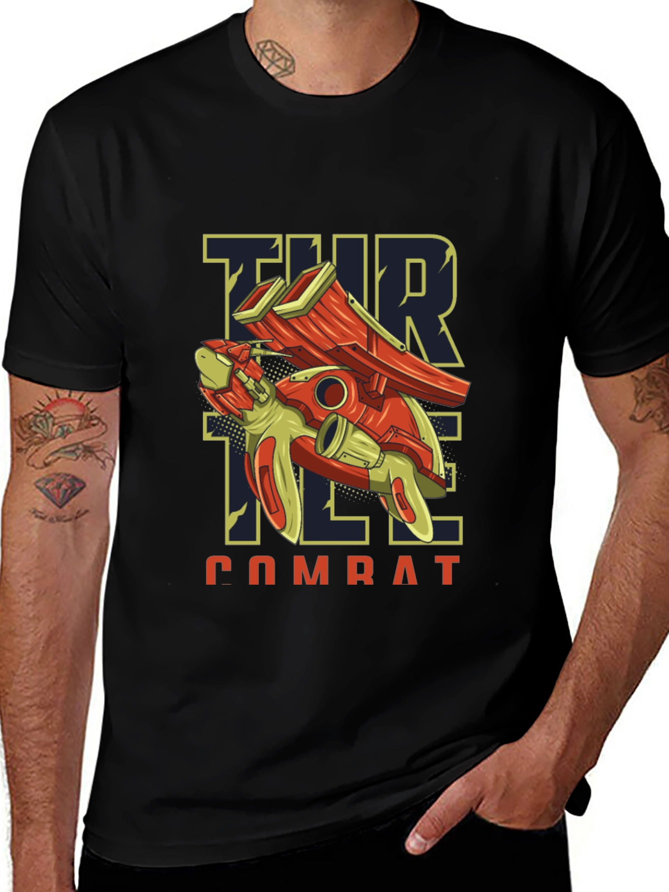 Turtle Combat Black T-Shirt