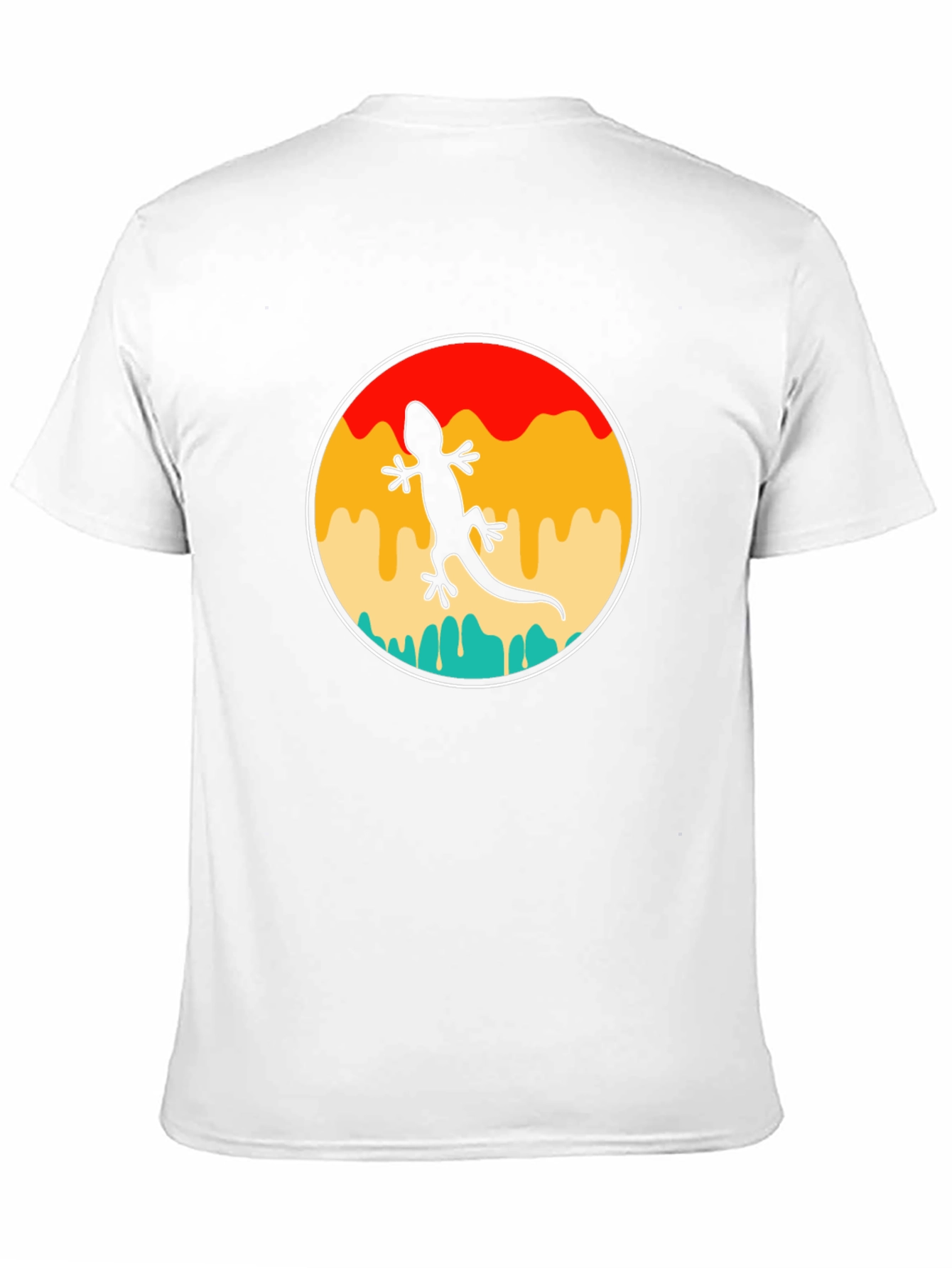 Retro Gecko Black T-Shirt