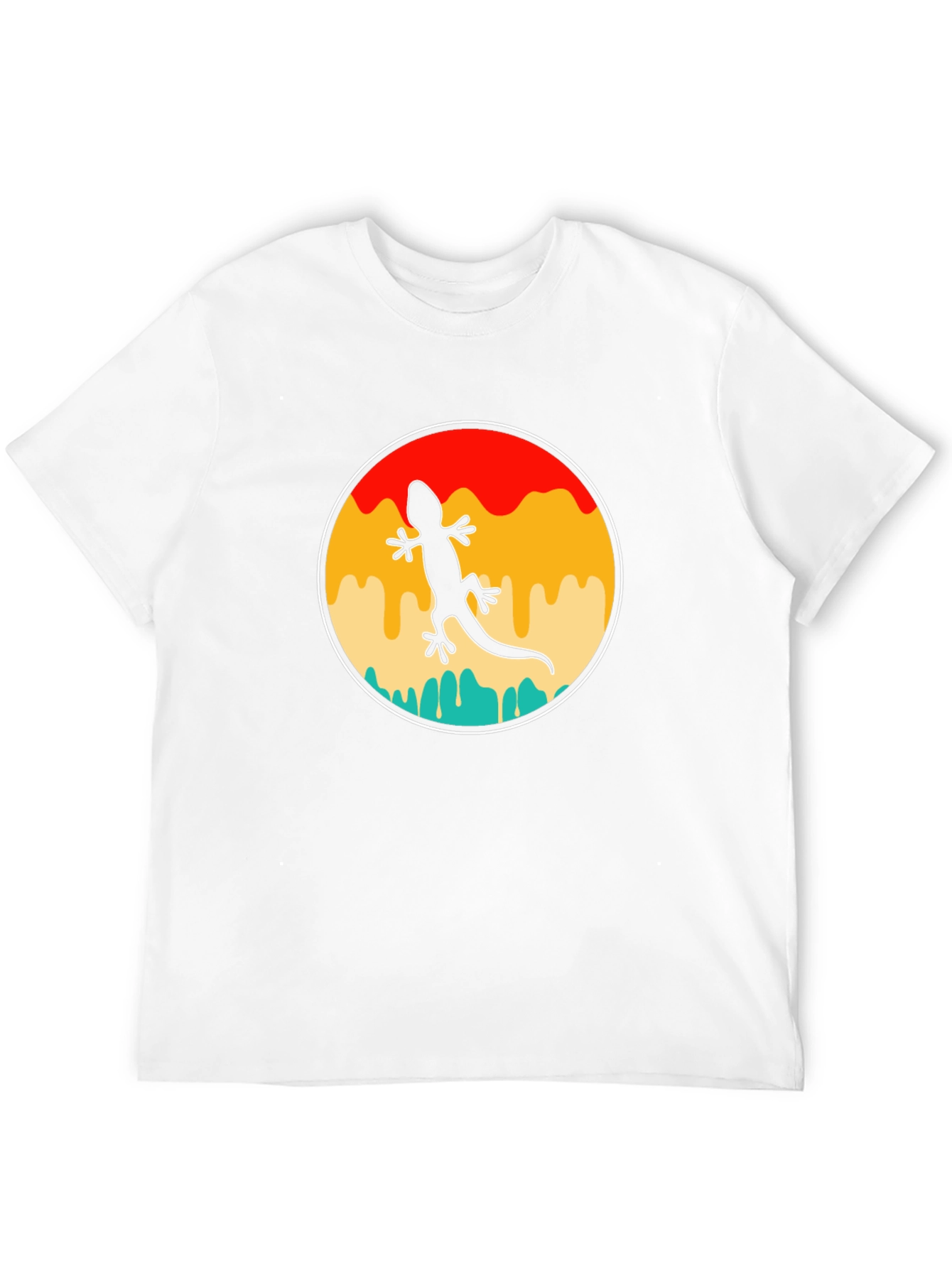 Retro Gecko Black T-Shirt