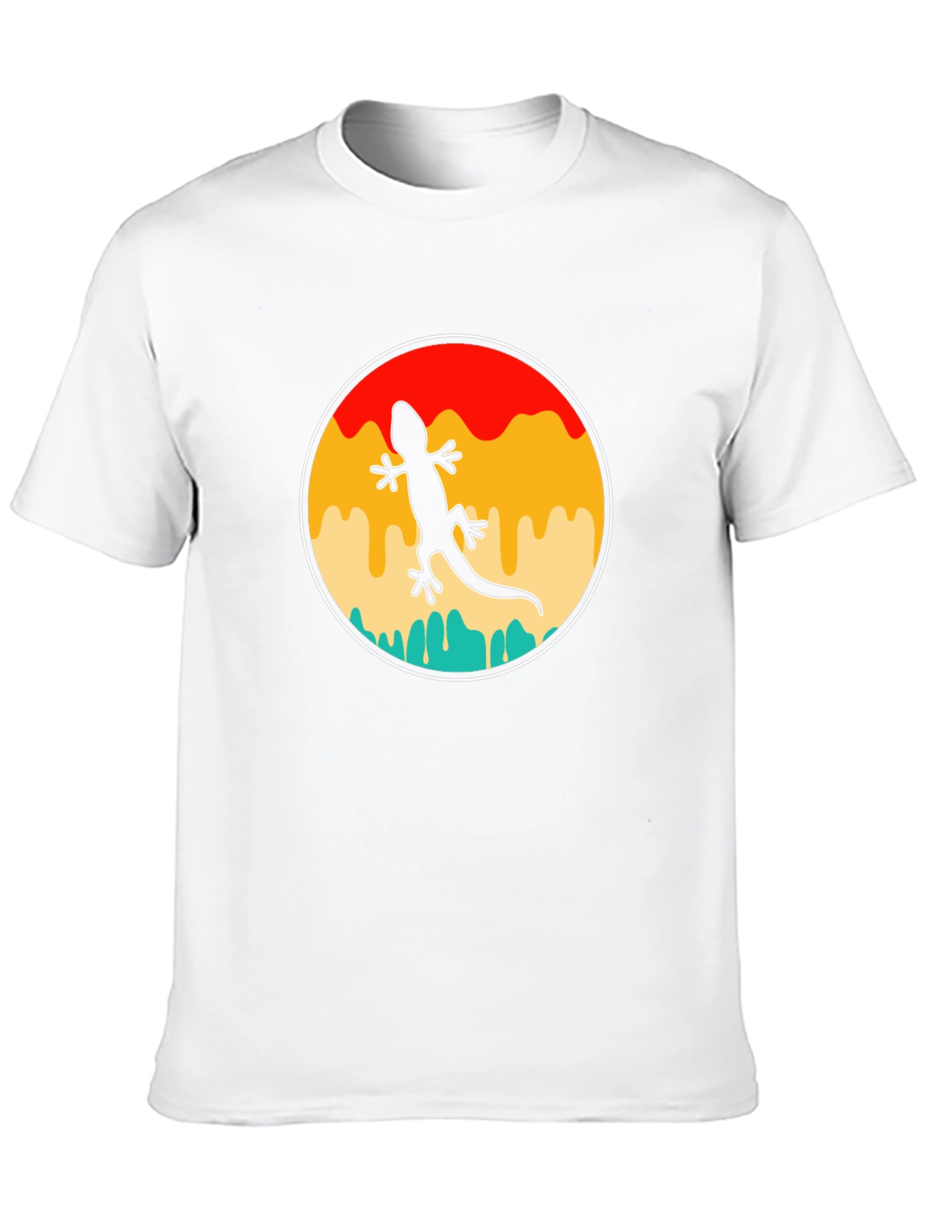 Retro Gecko Black T-Shirt