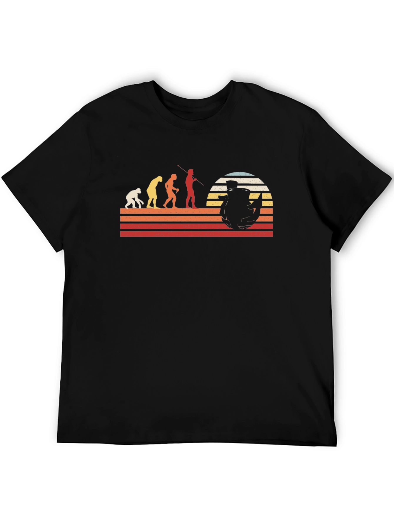 Evolution of Fishing Graphic T-Shirt