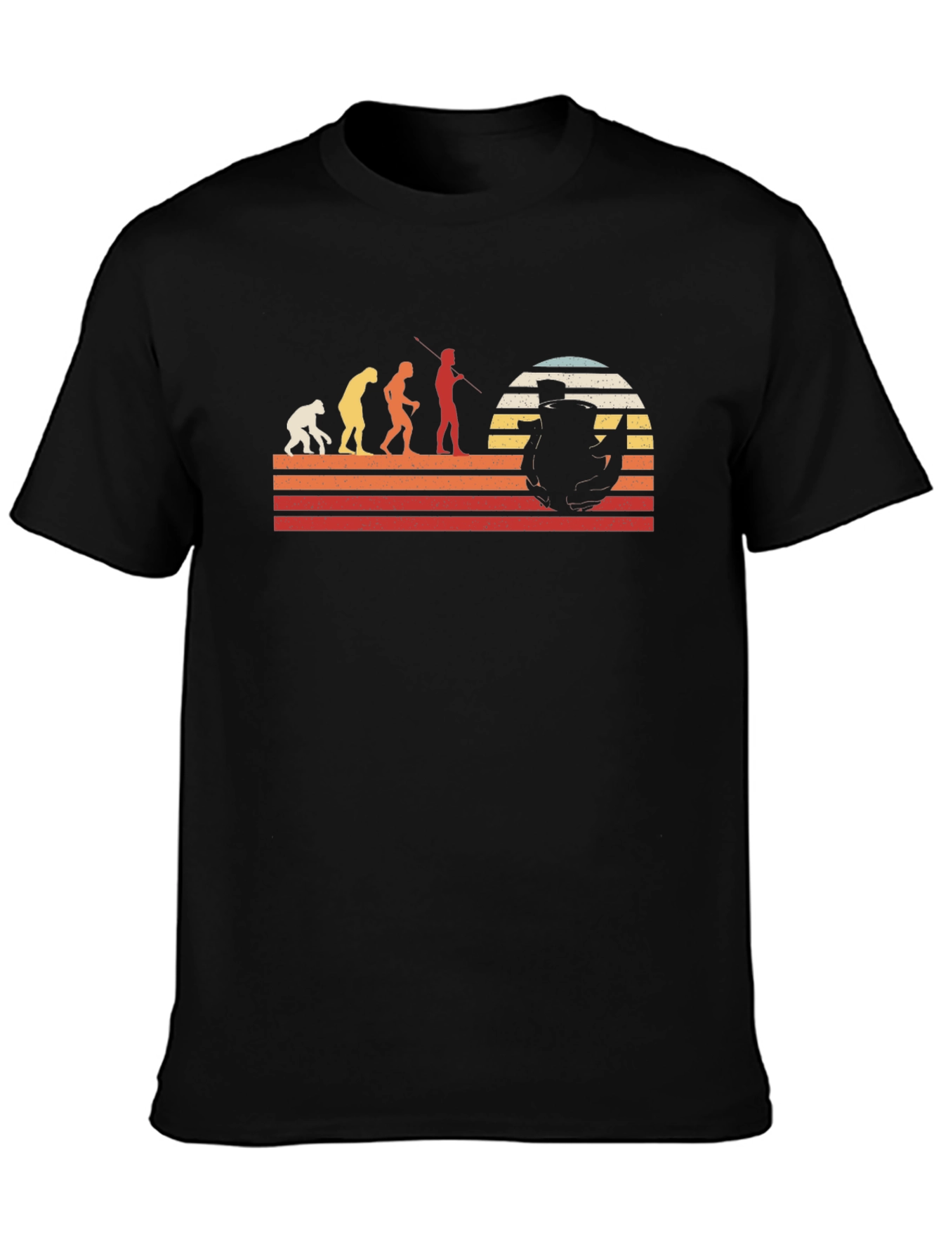 Evolution of Fishing Graphic T-Shirt