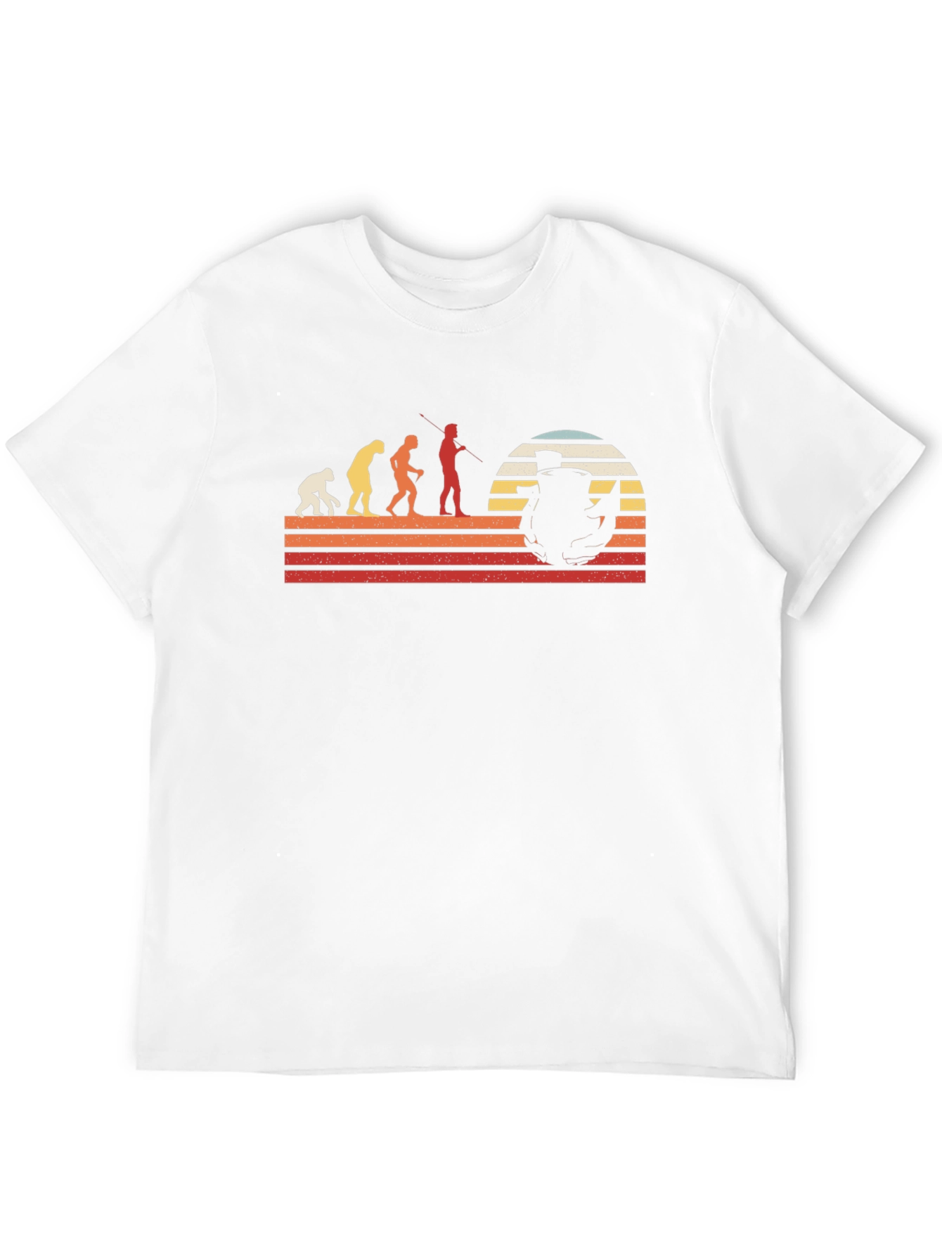 Evolution of Fishing Graphic T-Shirt