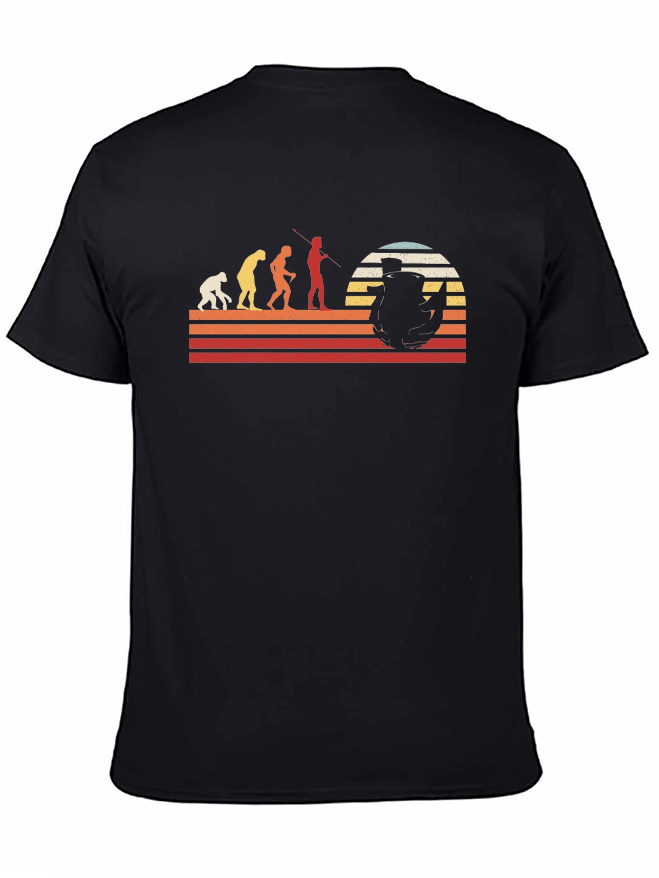 Evolution of Fishing Graphic T-Shirt