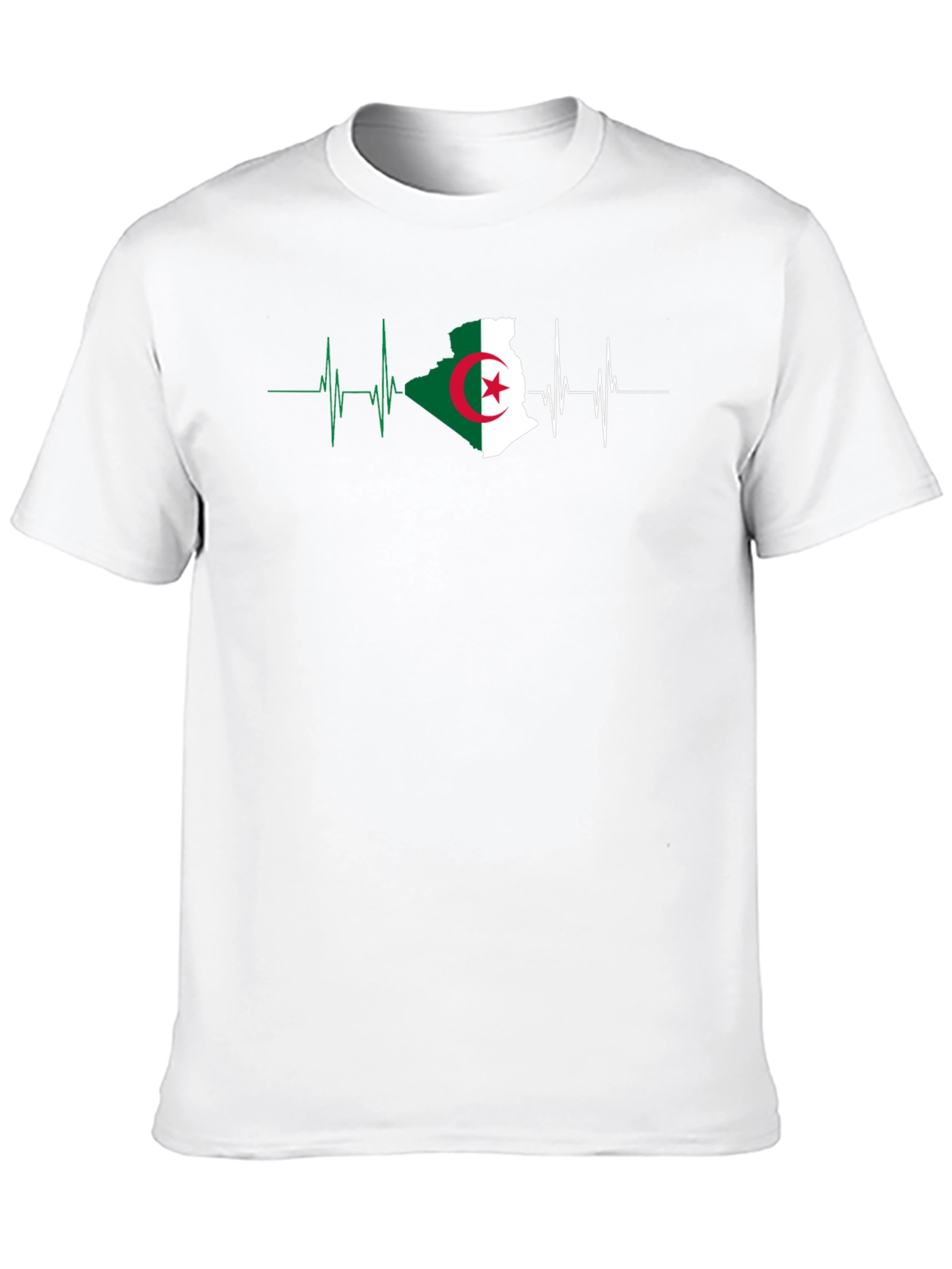 Algeria Flag Heartbeat T-Shirt