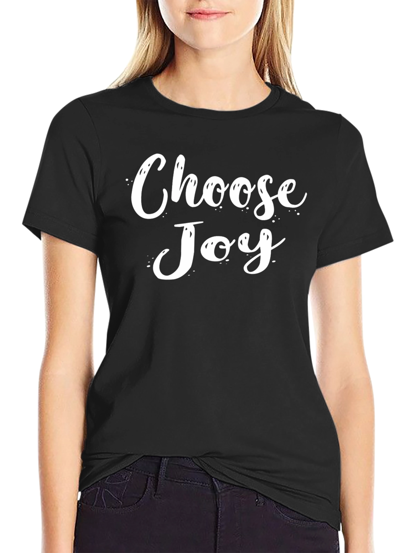 Choose Joy Black T-Shirt: Inspirational Graphic Tee
