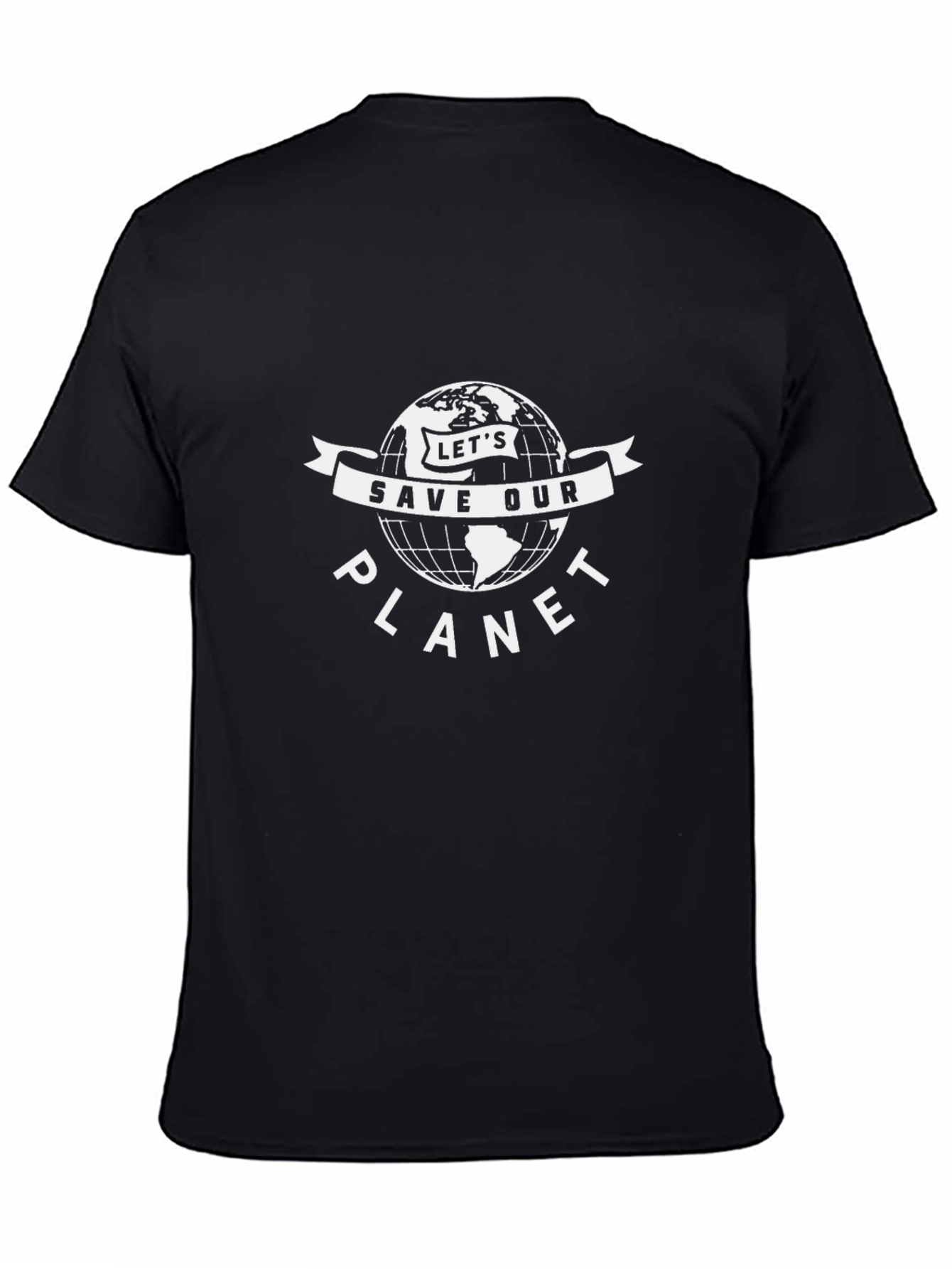 Lets Save Our Planet Black T-Shirt