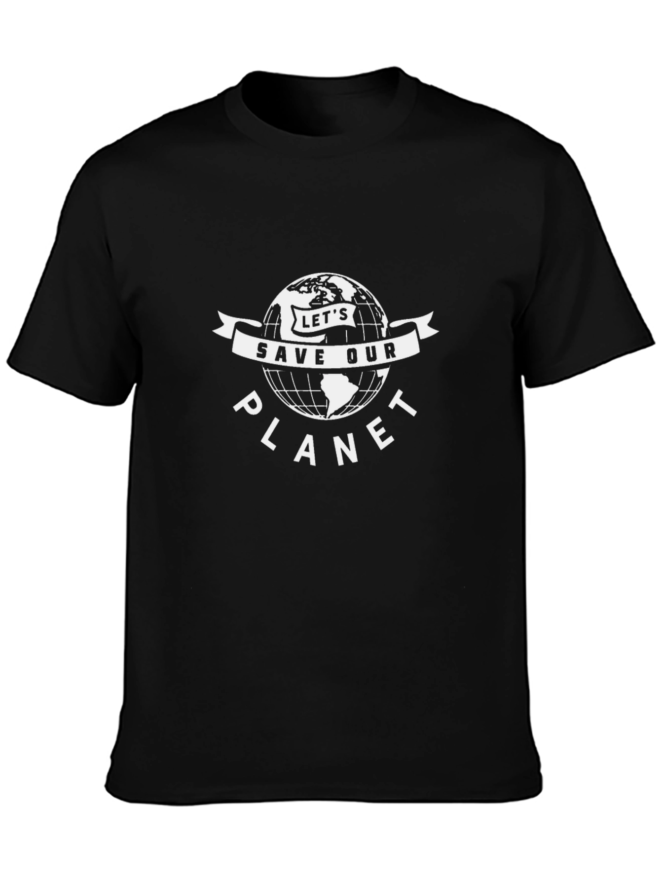 Lets Save Our Planet Black T-Shirt