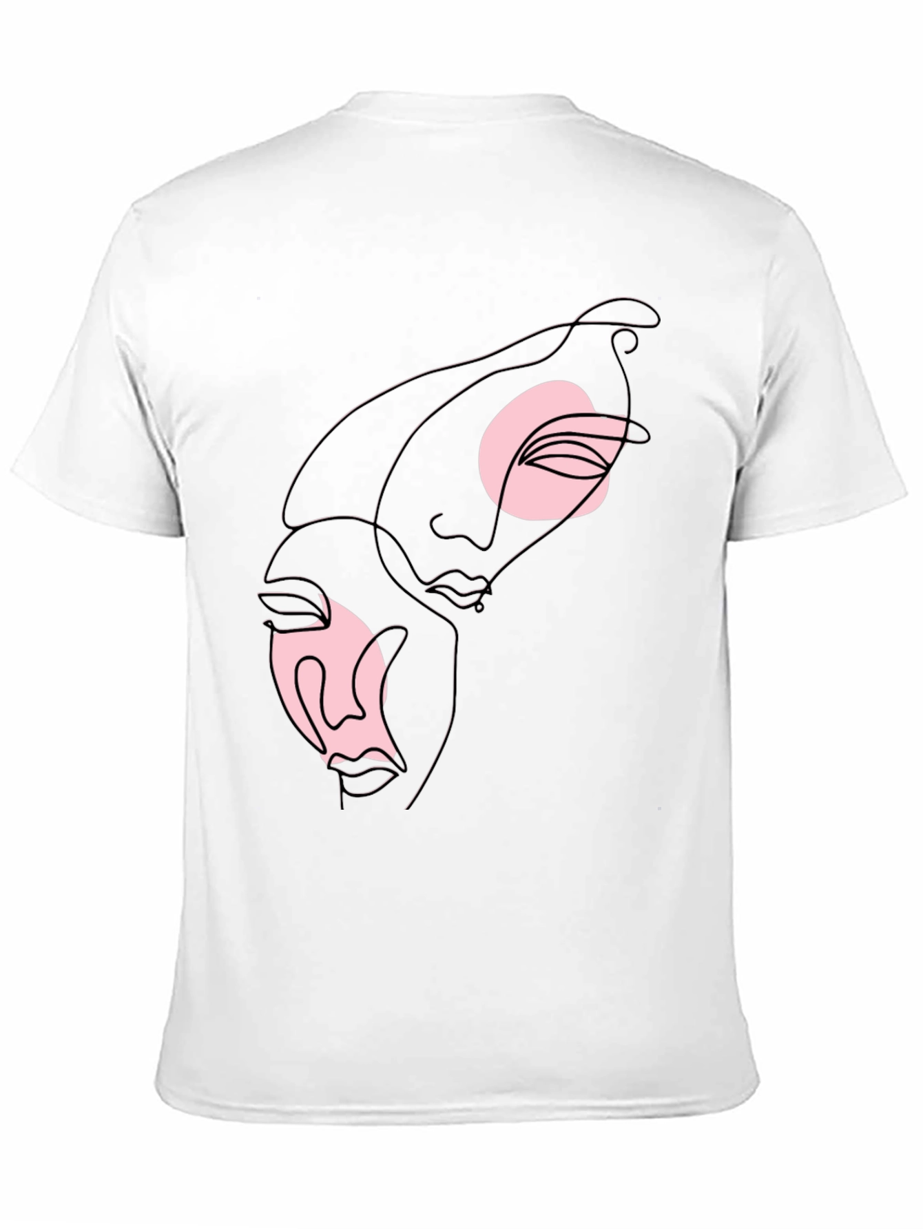 Abstract Faces Graphic Tee - Black