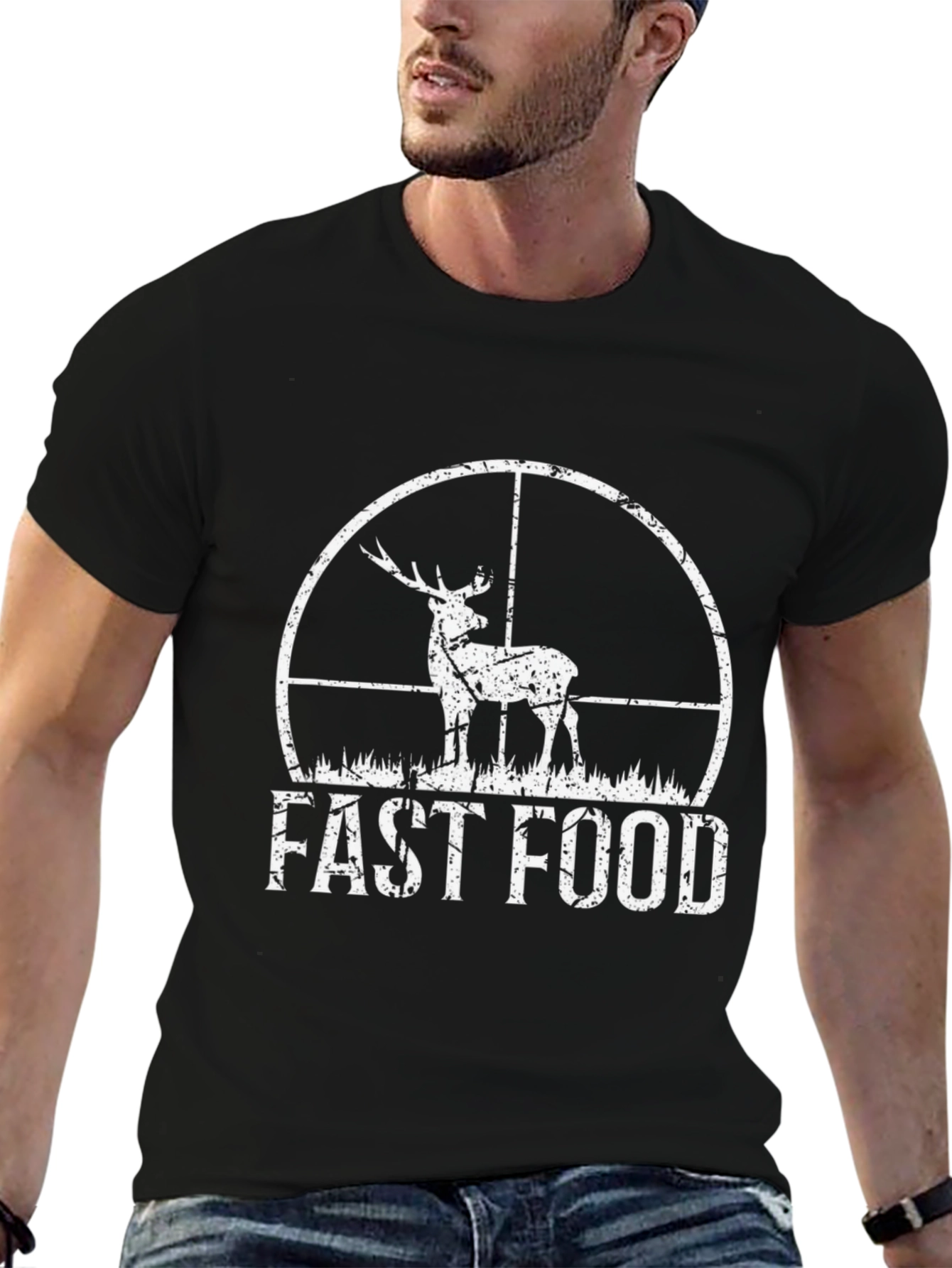 Fast Food Hunting T-Shirt Deer Target Tee