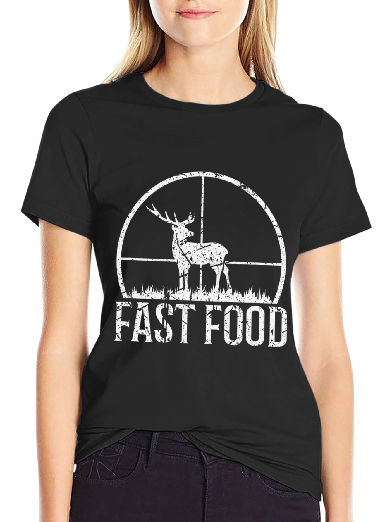 Fast Food Hunting T-Shirt Deer Target Tee