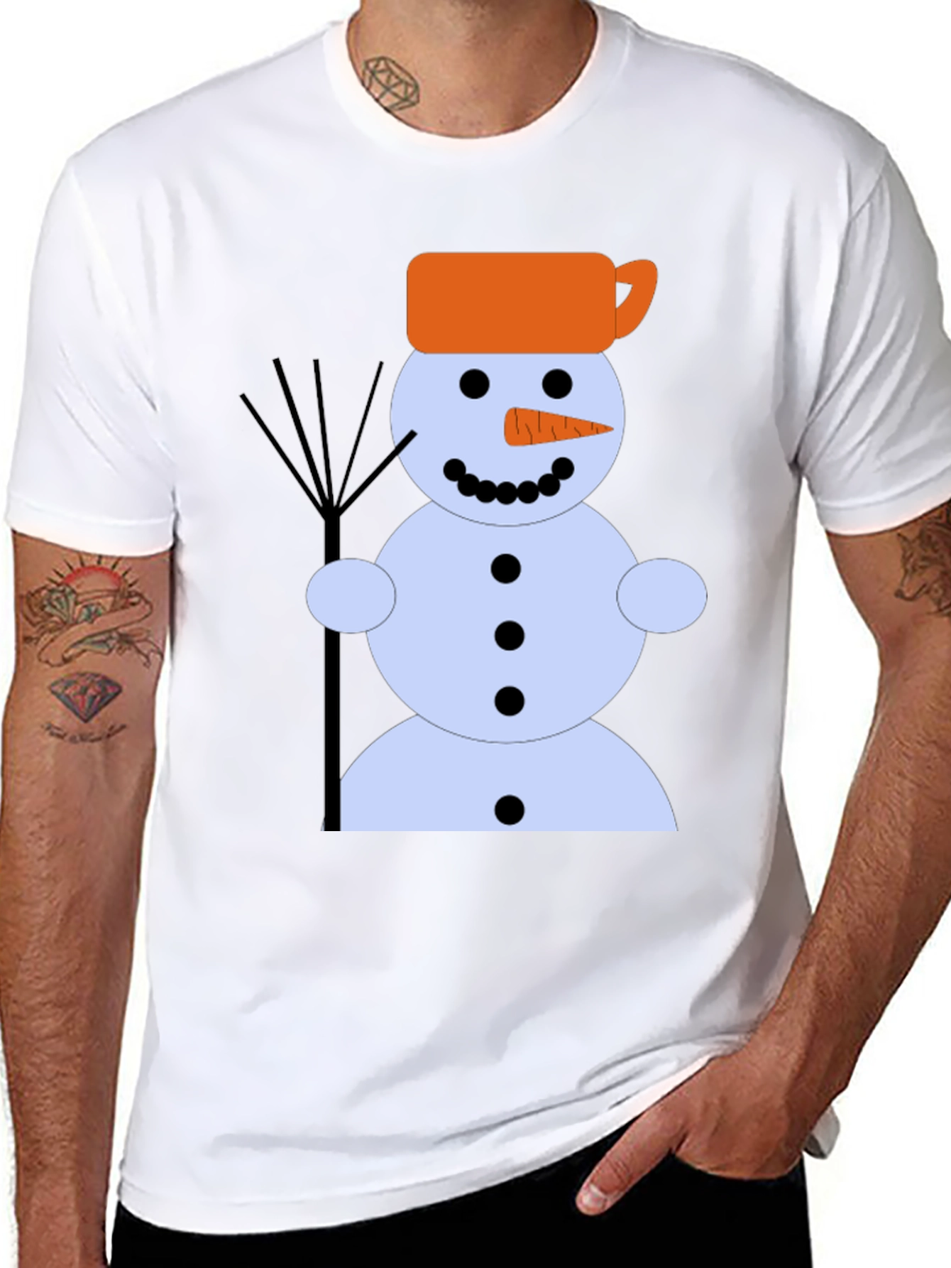 Snowman Graphic Tee - Winter Holiday Shirt