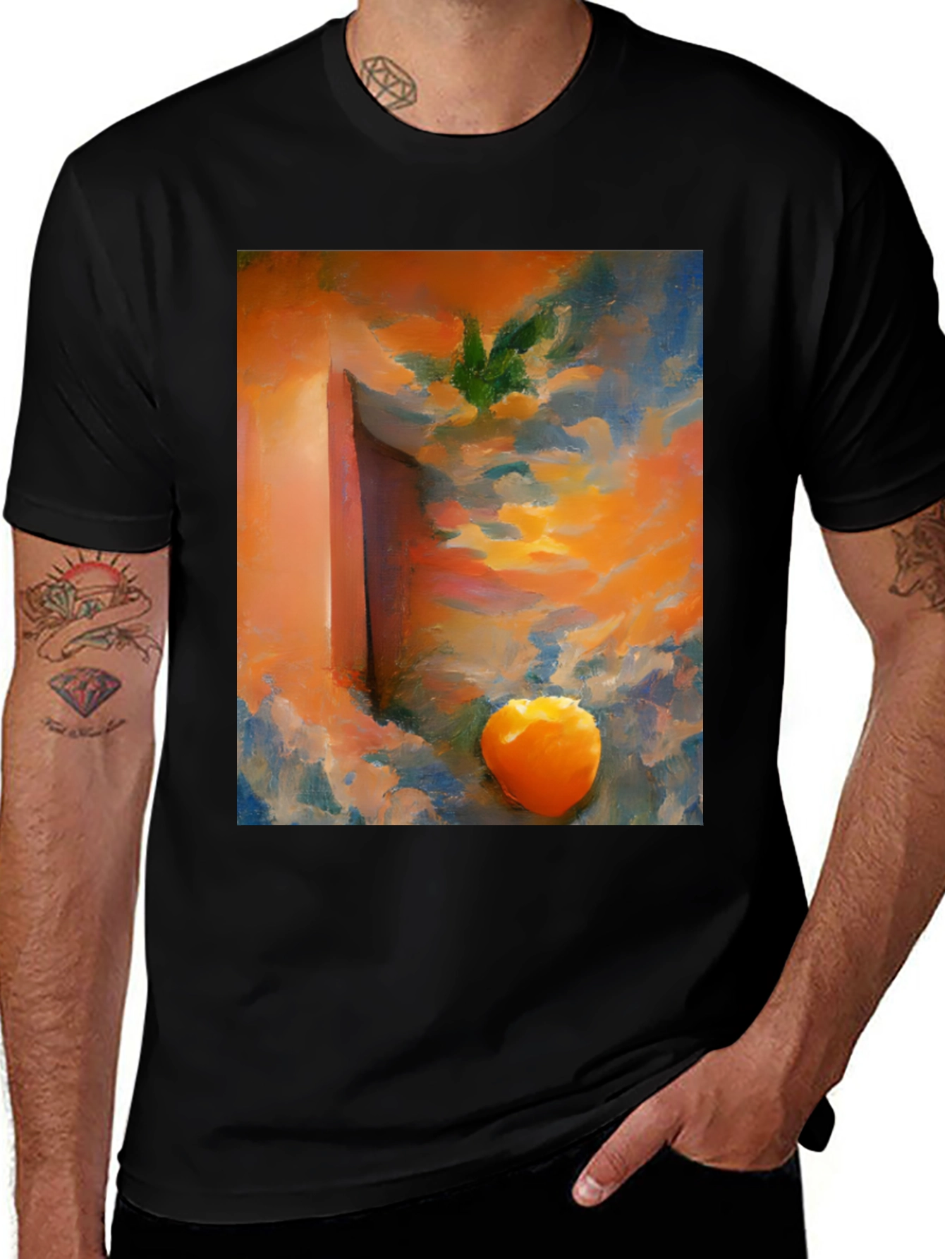 Abstract Sunset Graphic T-Shirt