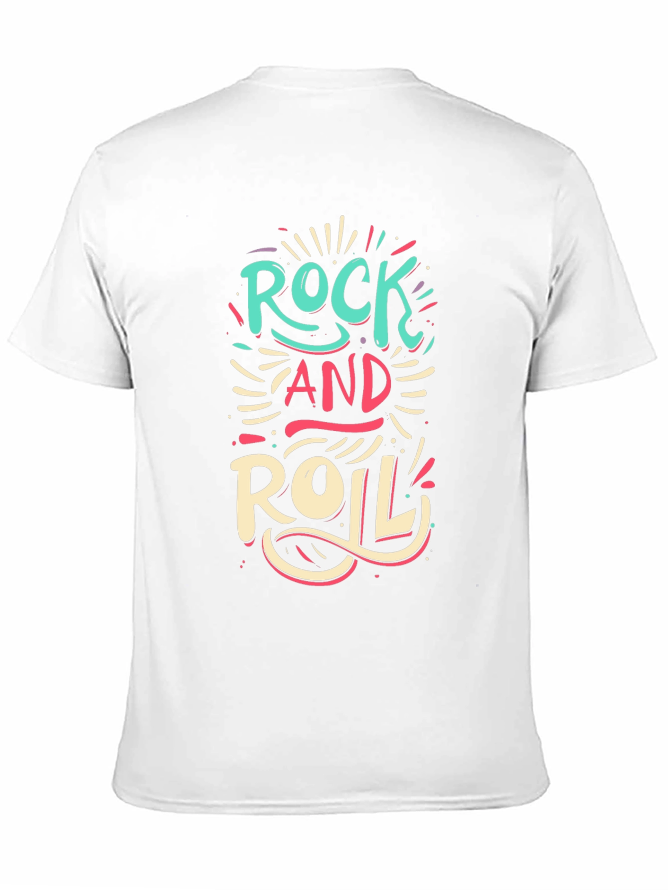Rock and Roll Graphic Print Black T-Shirt