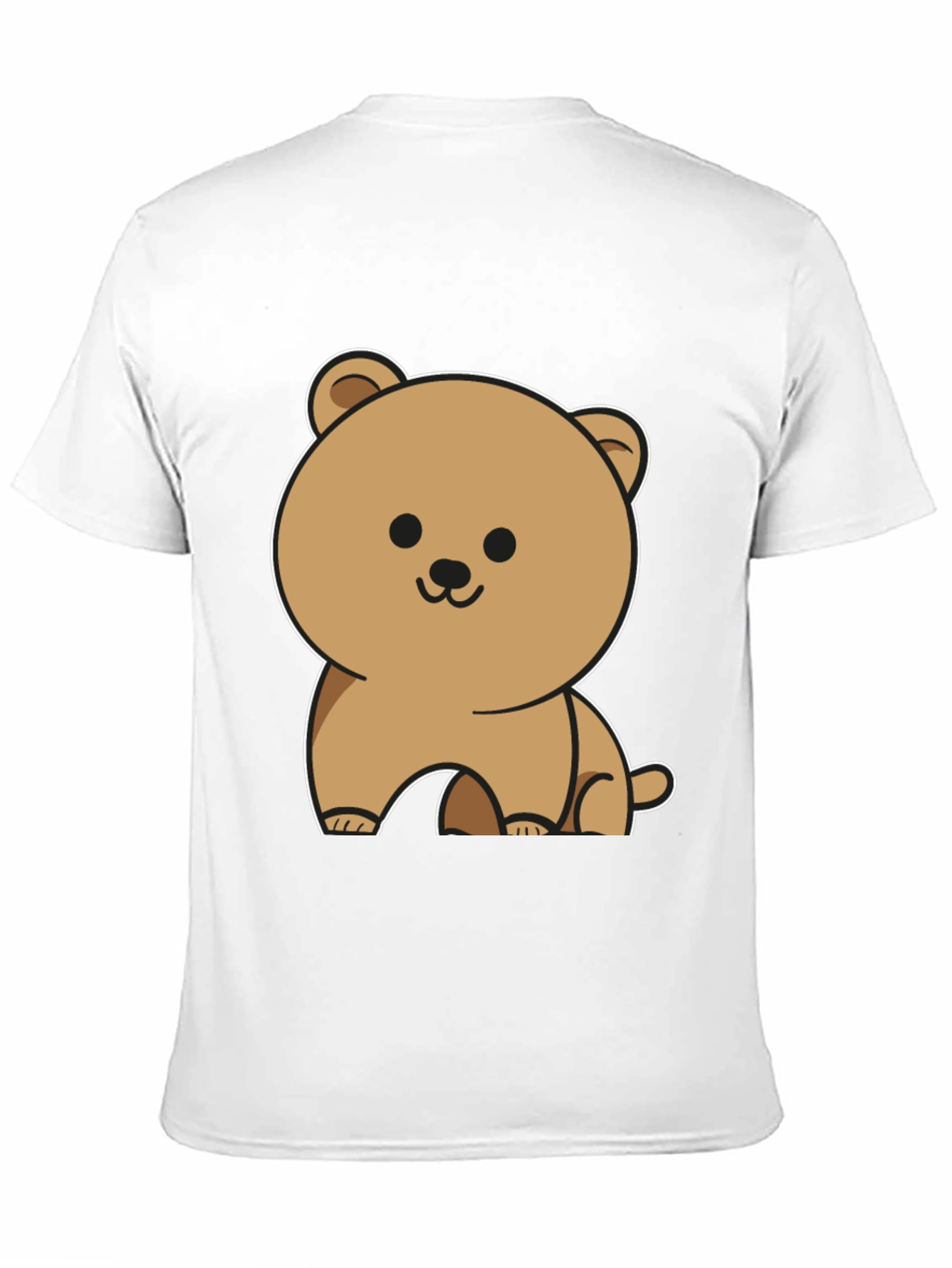 Cute Bear Graphic Tee - Mens Black T-Shirt