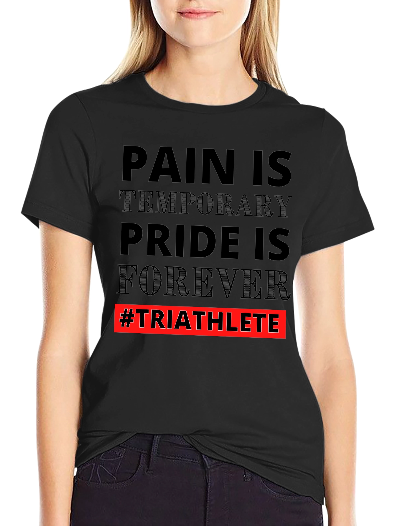 Triathlete Pride Graphic Tee - Motivational Workout Shirt