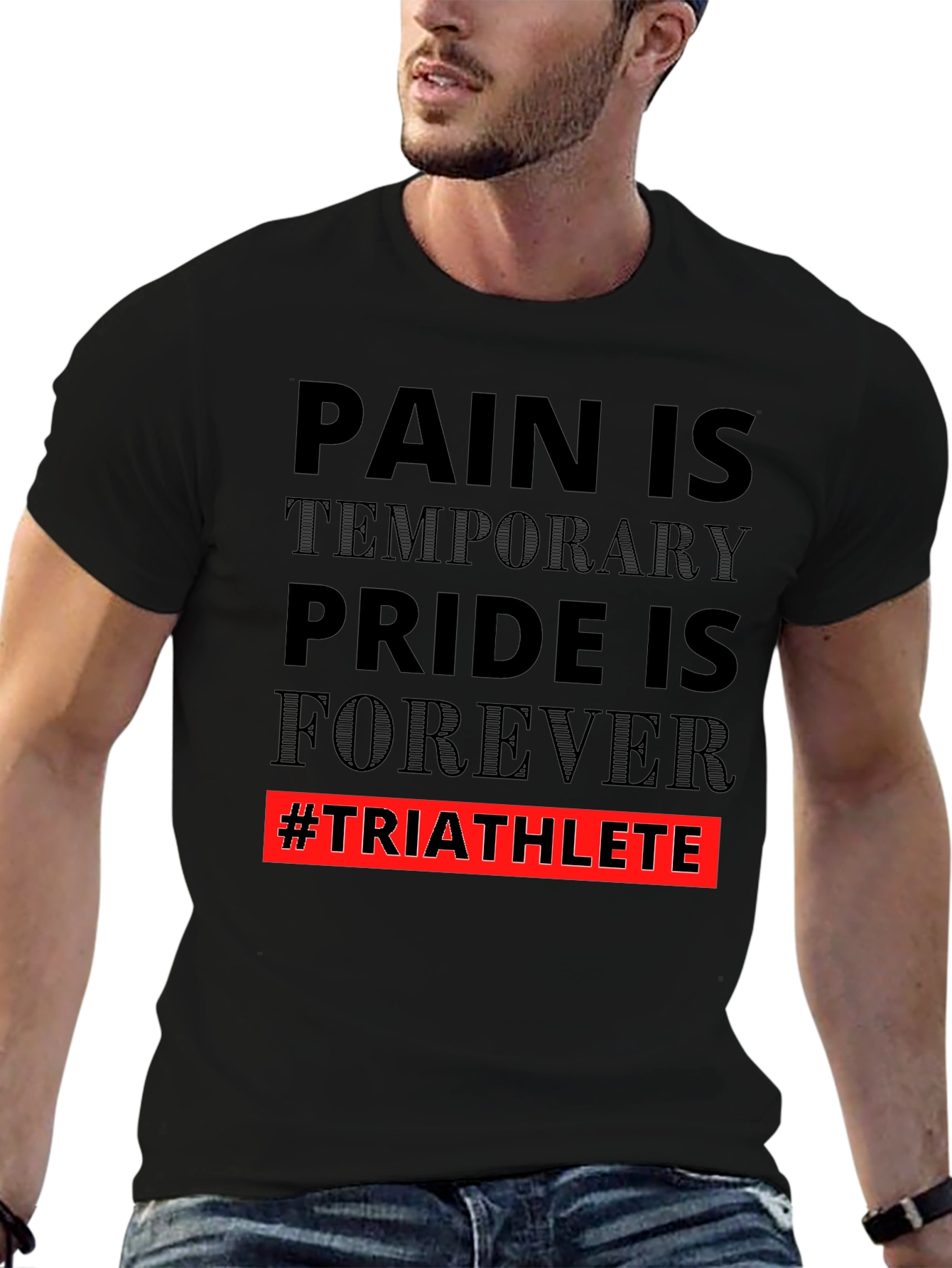 Triathlete Pride Graphic Tee - Motivational Workout Shirt