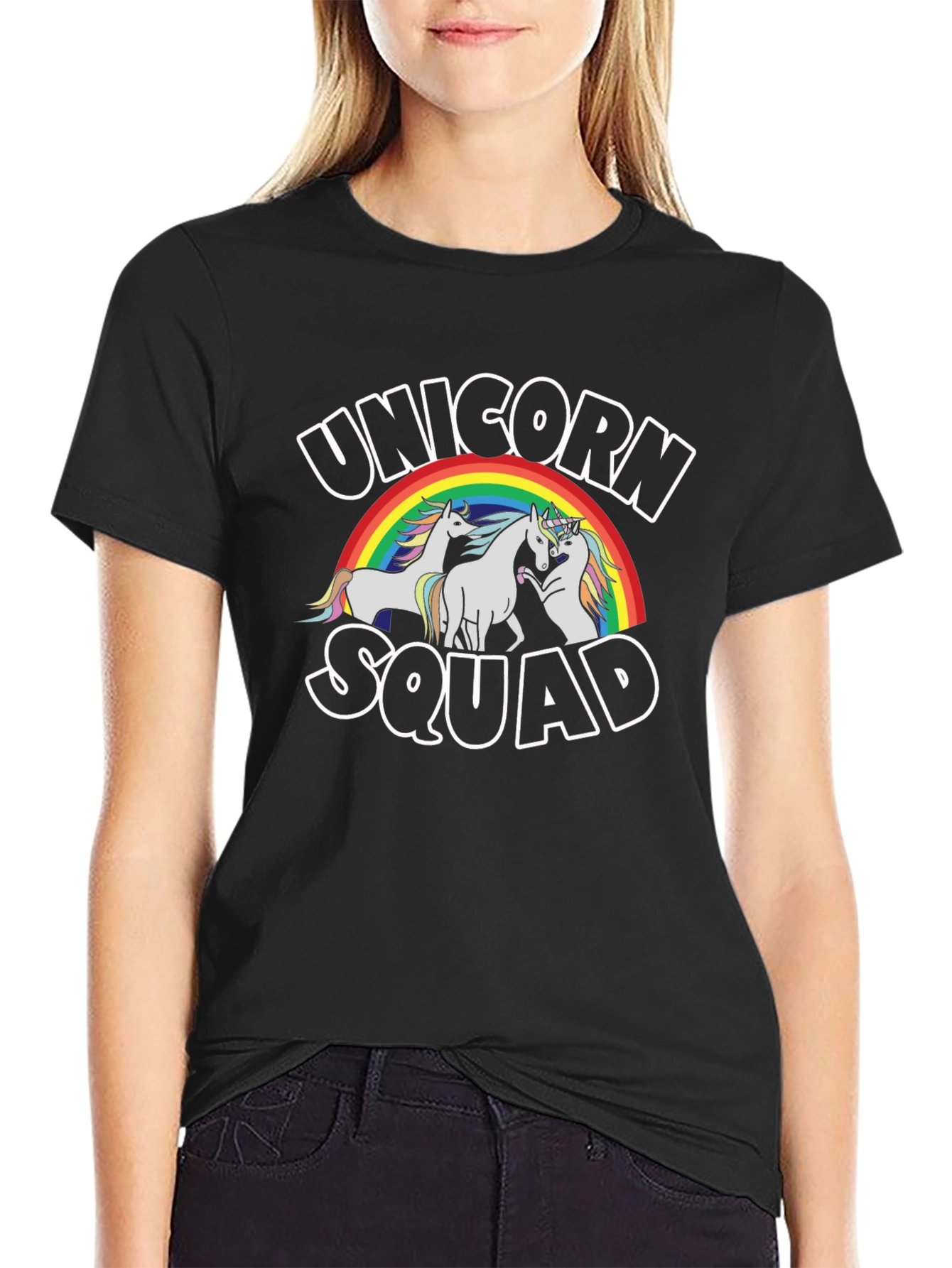 Unicorn Squad Graphic T-Shirt - Black