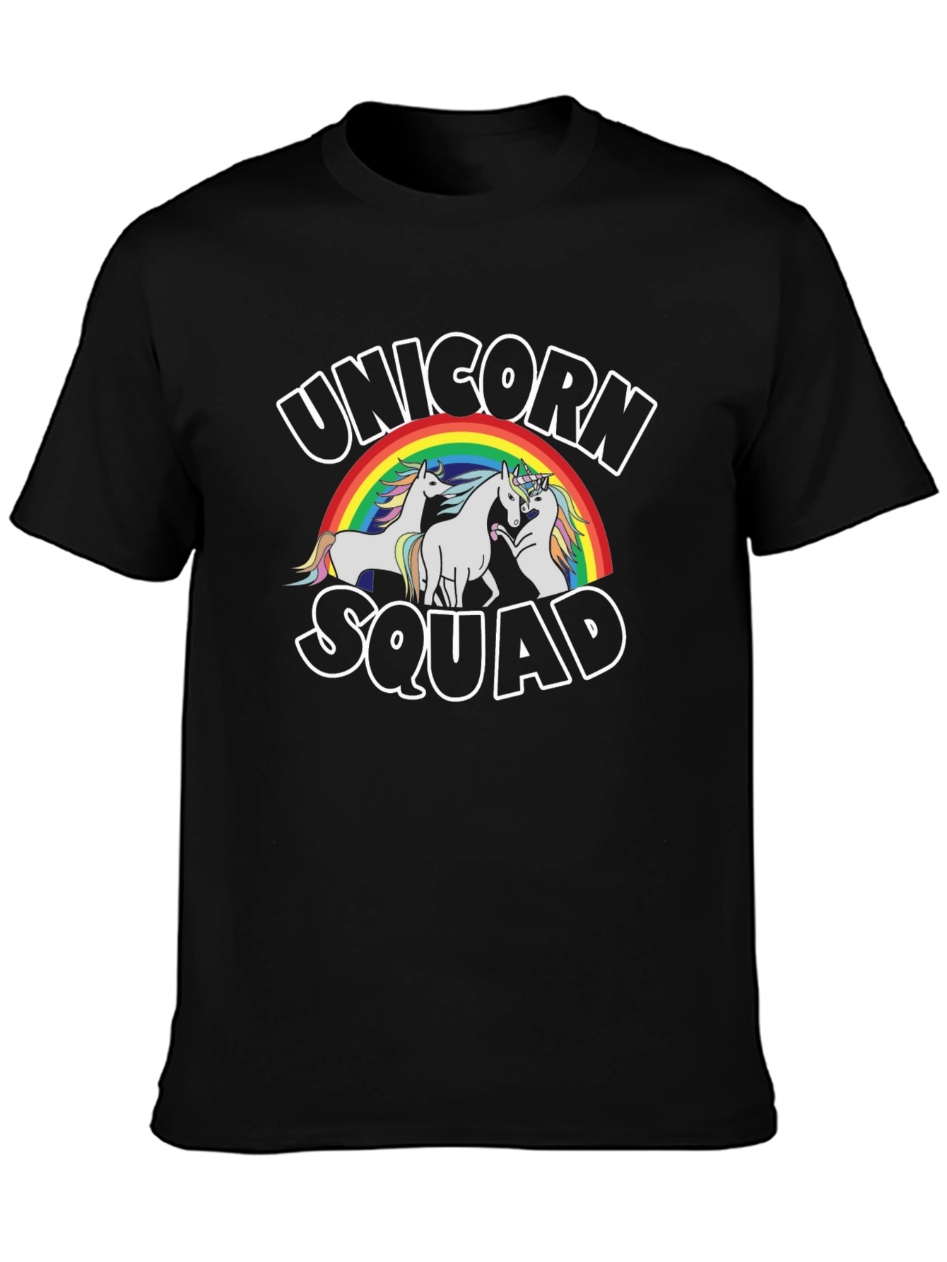 Unicorn Squad Graphic T-Shirt - Black