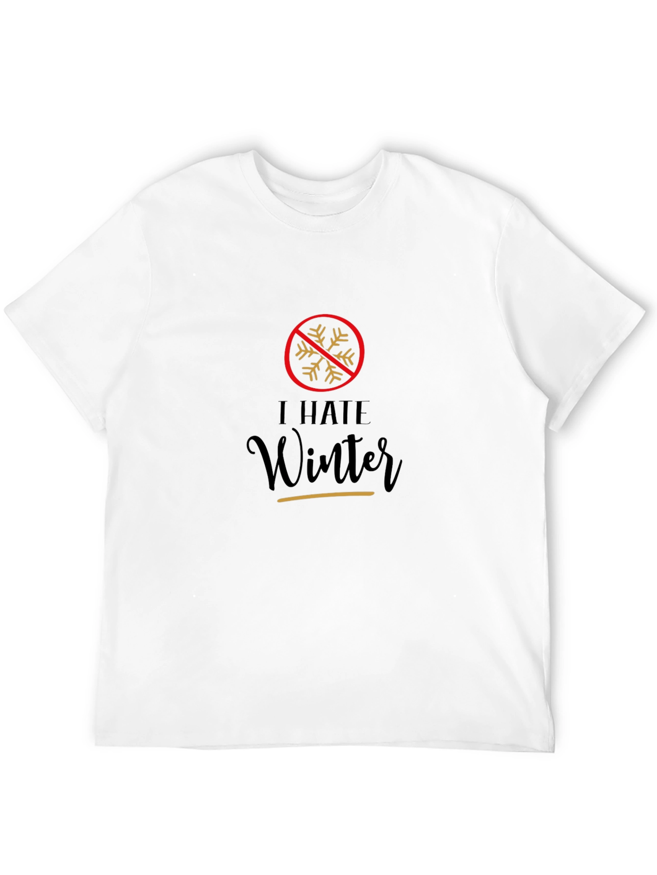 I Hate Winter T-Shirt - Black