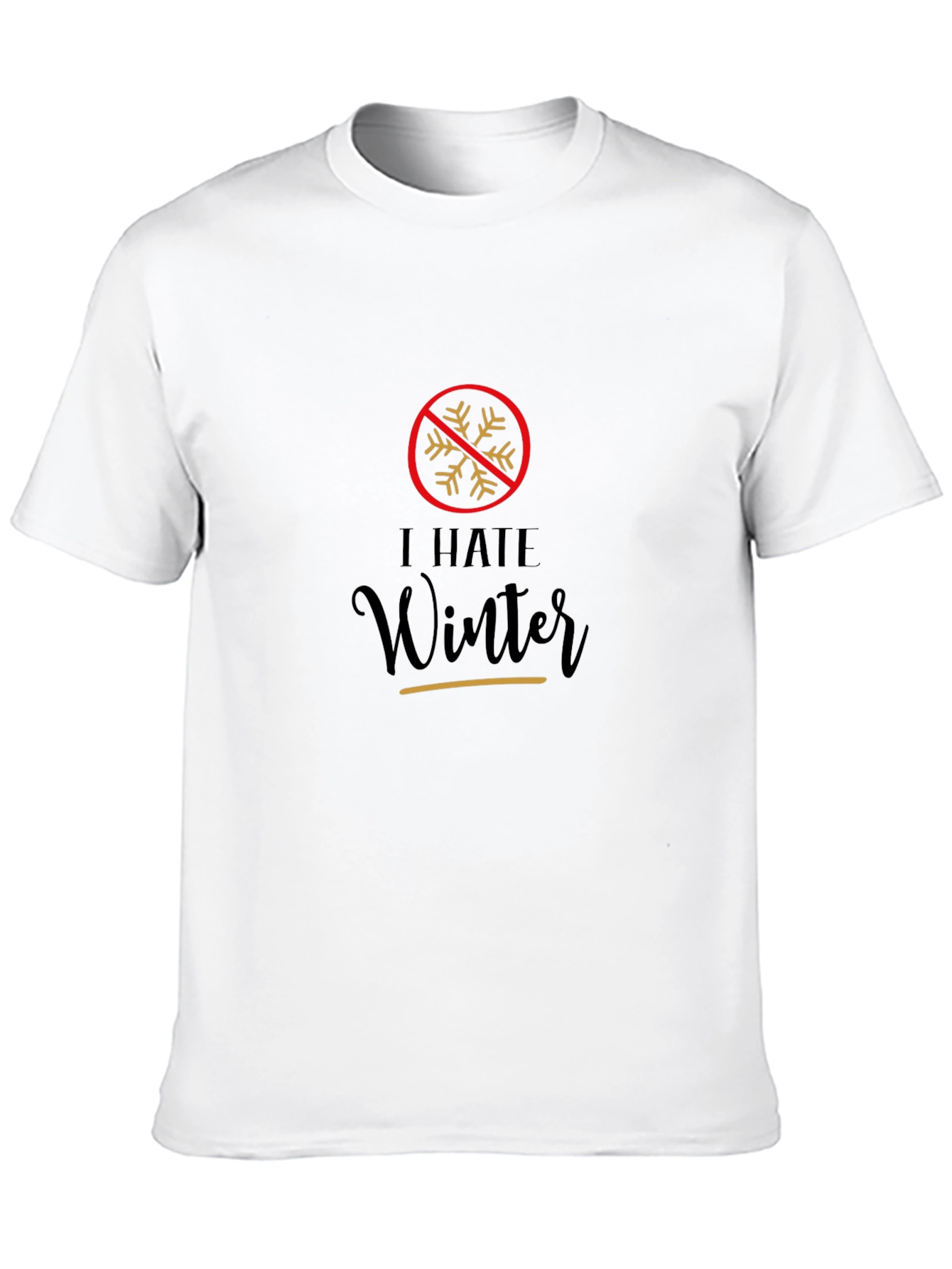 I Hate Winter T-Shirt - Black