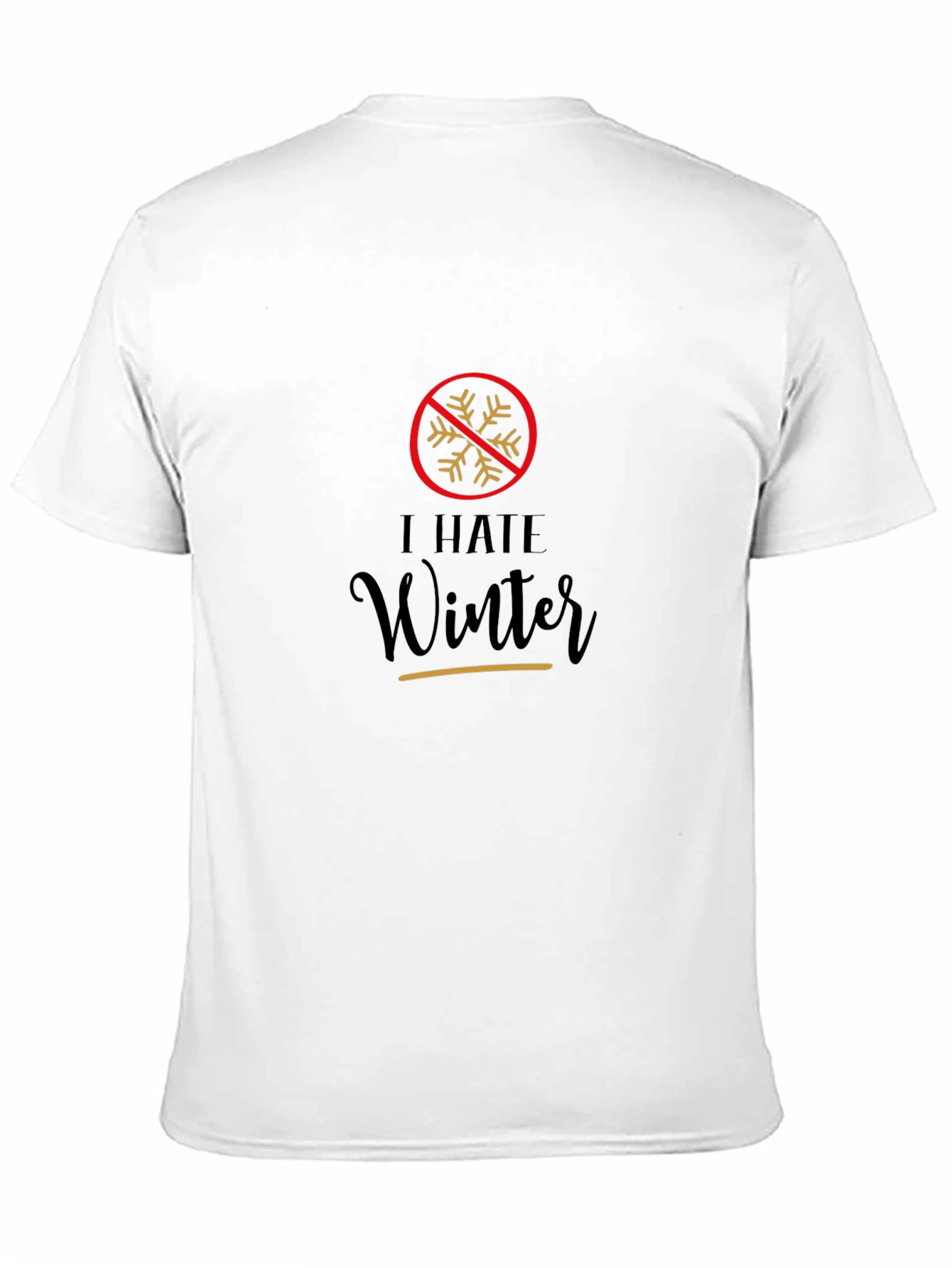 I Hate Winter T-Shirt - Black