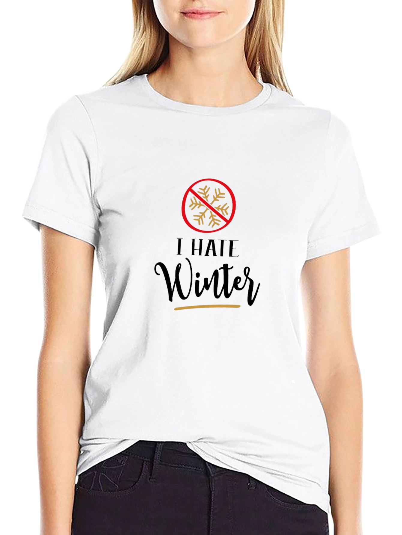 I Hate Winter T-Shirt - Black