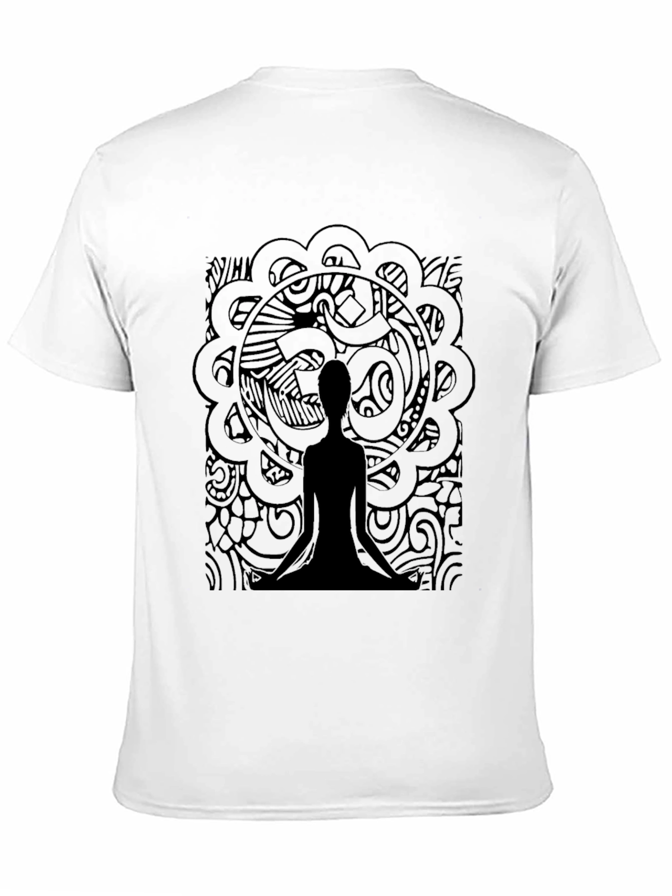 Meditative Mandala T-Shirt - Black Yoga Tee