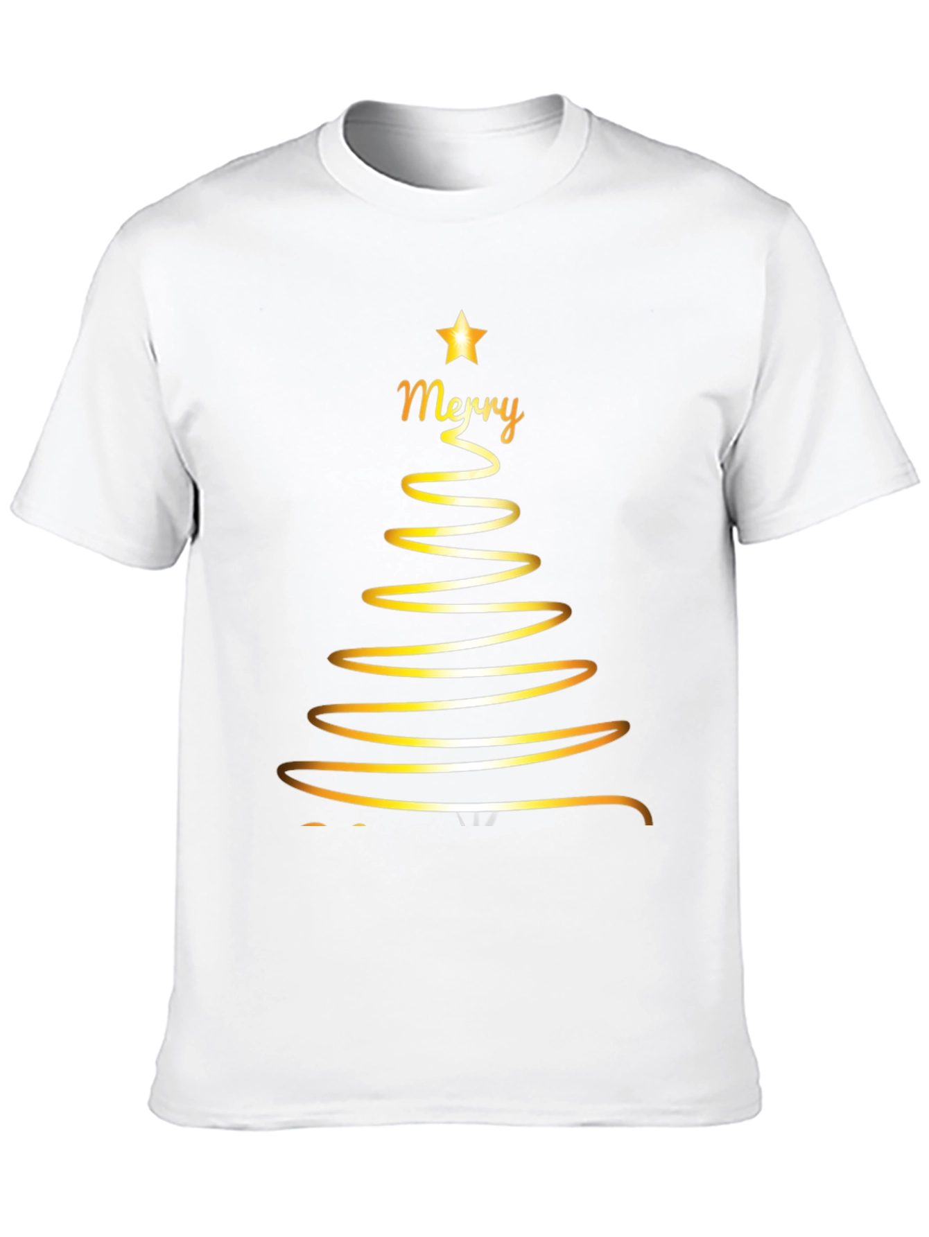Merry Christmas Tree Graphic T-Shirt