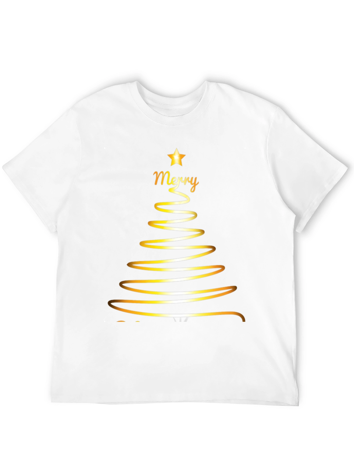 Merry Christmas Tree Graphic T-Shirt
