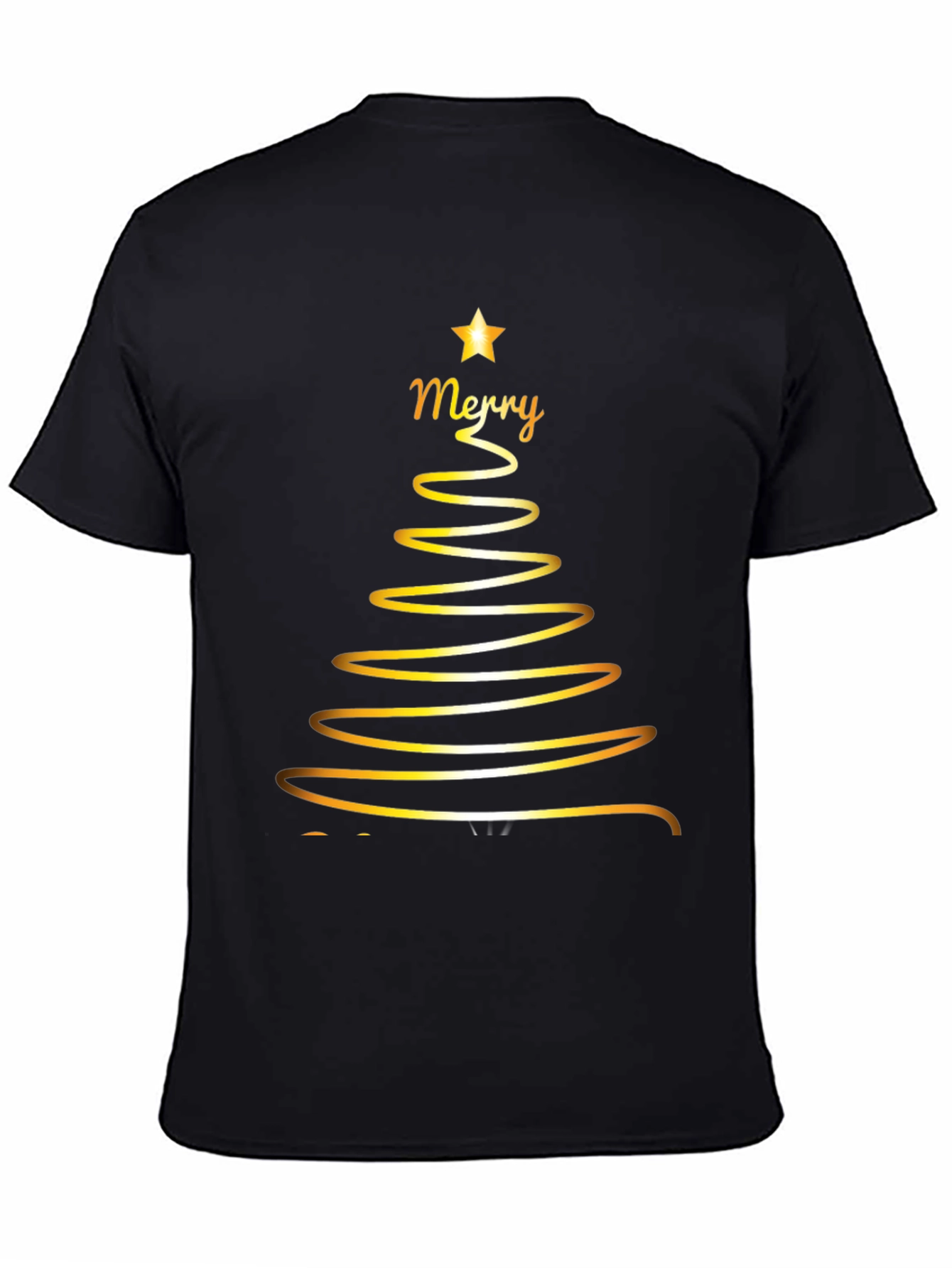 Merry Christmas Tree Graphic T-Shirt
