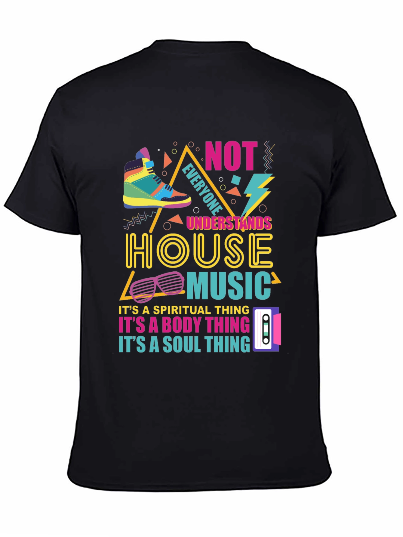 House Music Graphic Tee - Retro 90s Style