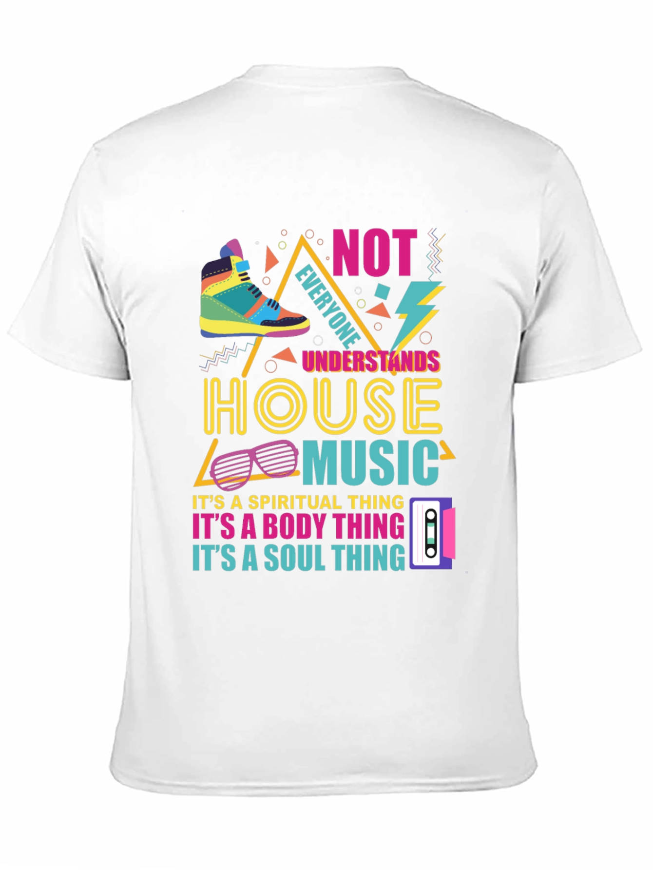 House Music Graphic Tee - Retro 90s Style
