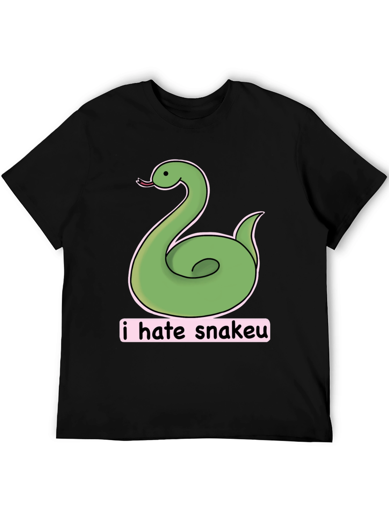 Funny I Hate Snakeu Cartoon T-Shirt