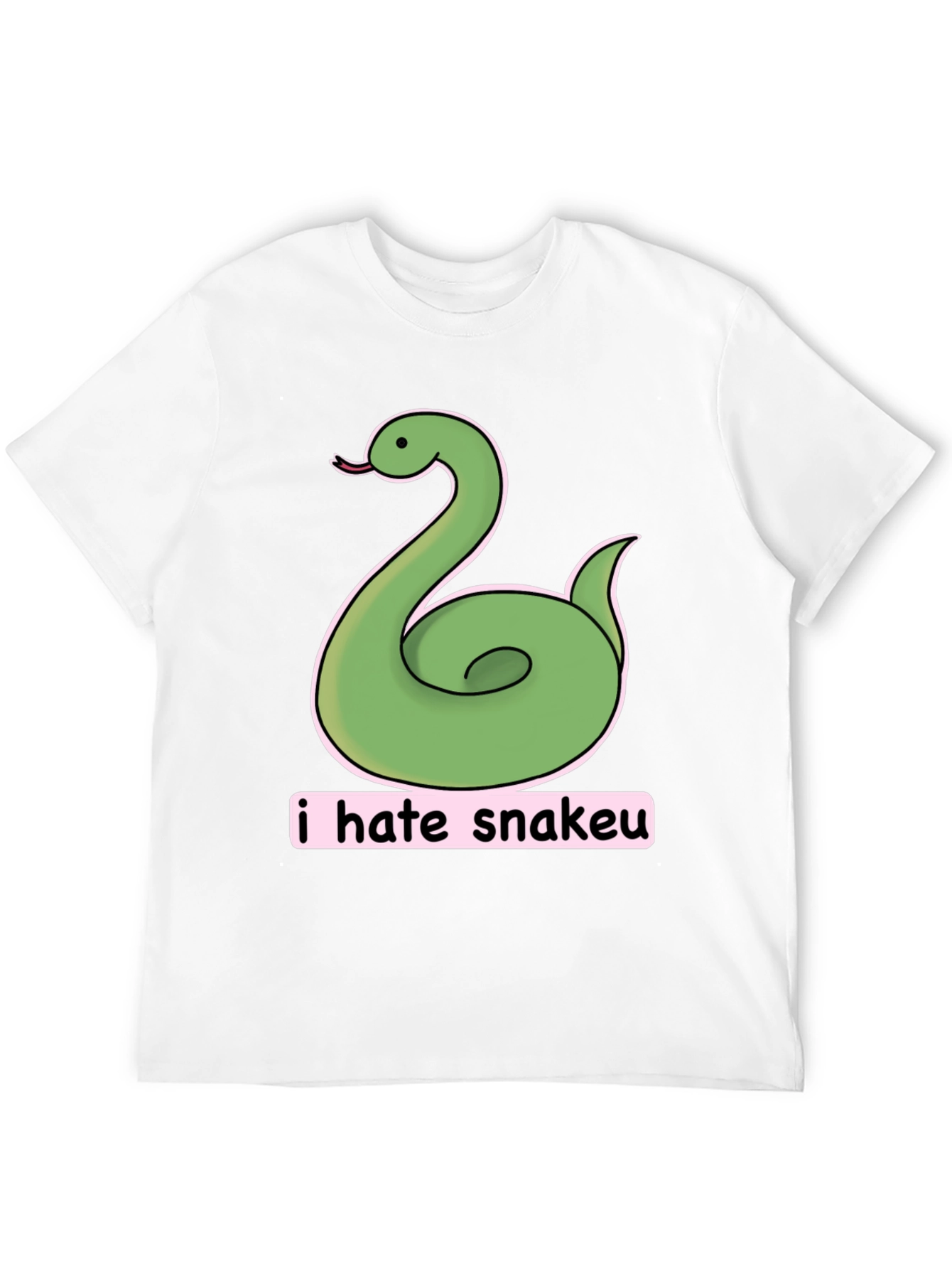 Funny I Hate Snakeu Cartoon T-Shirt