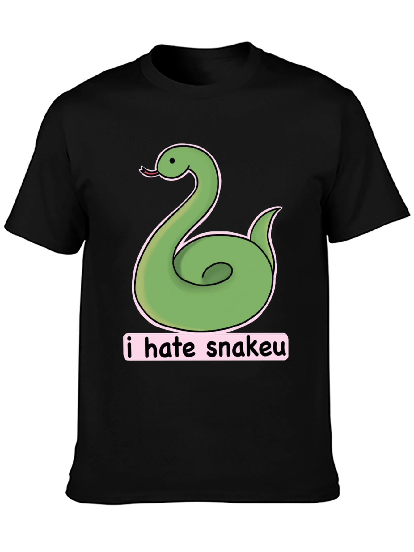Funny I Hate Snakeu Cartoon T-Shirt