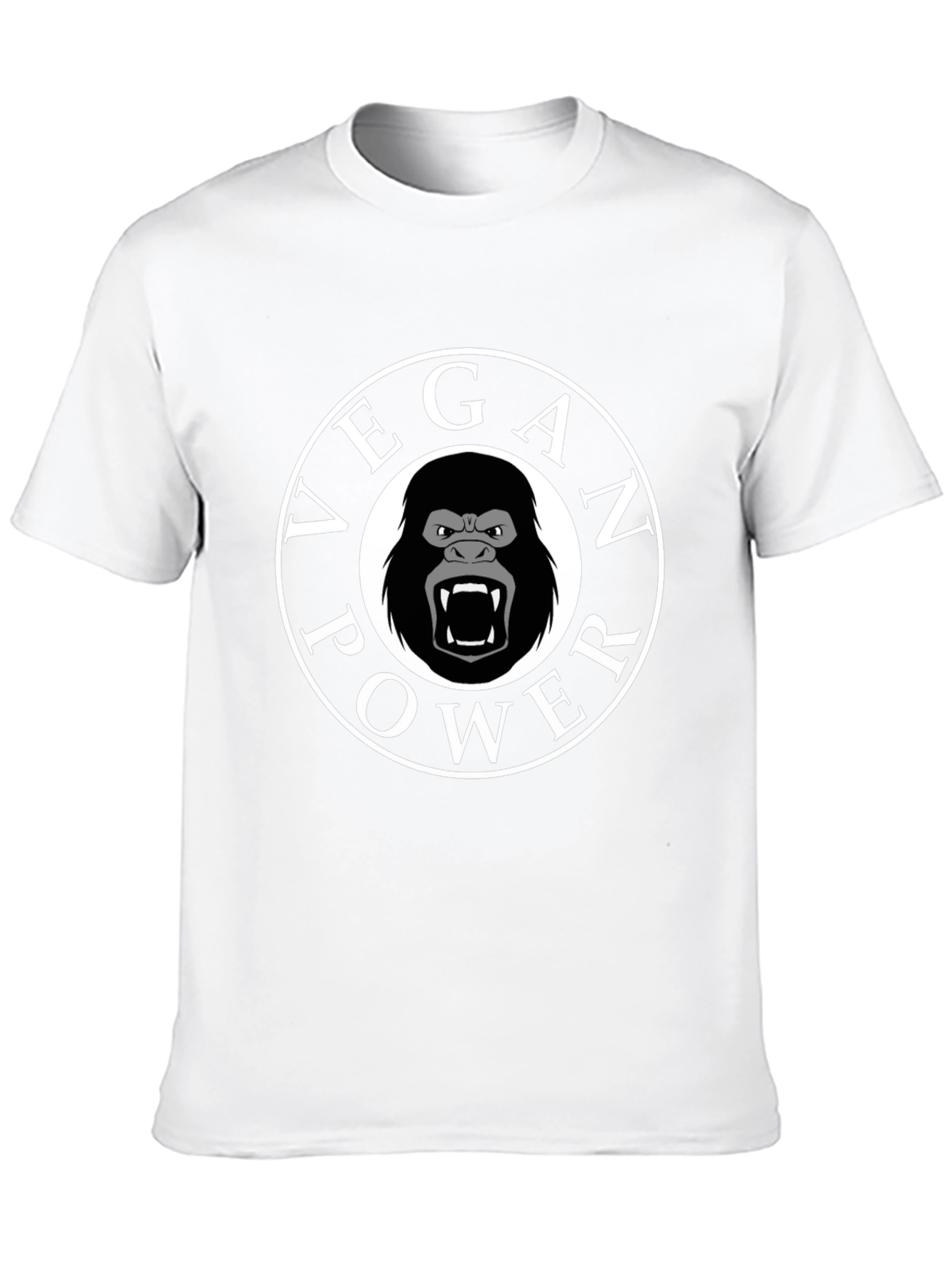 Vegan Power Gorilla T-Shirt - Black